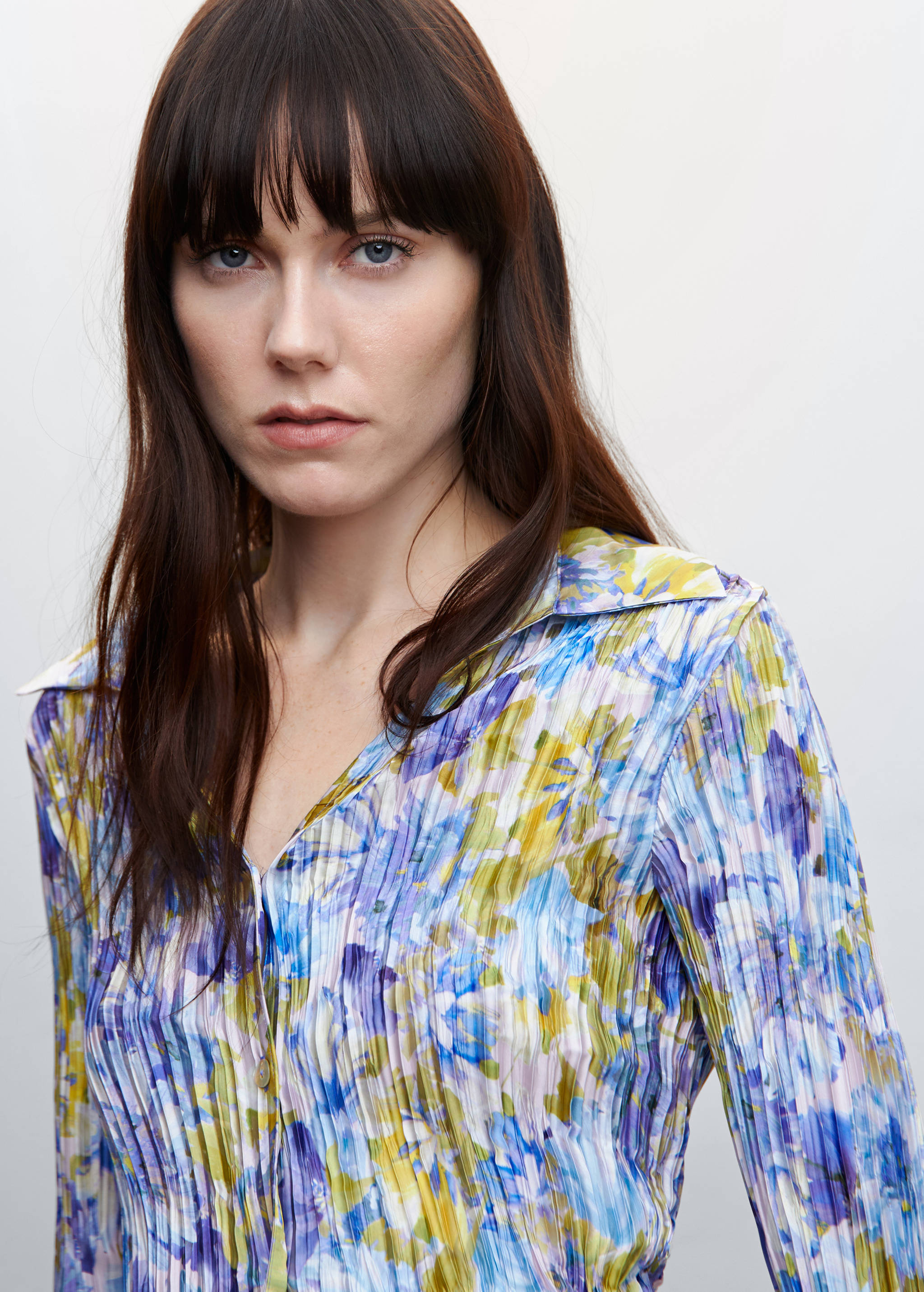 Printed shirred shirt - Details of the article 1