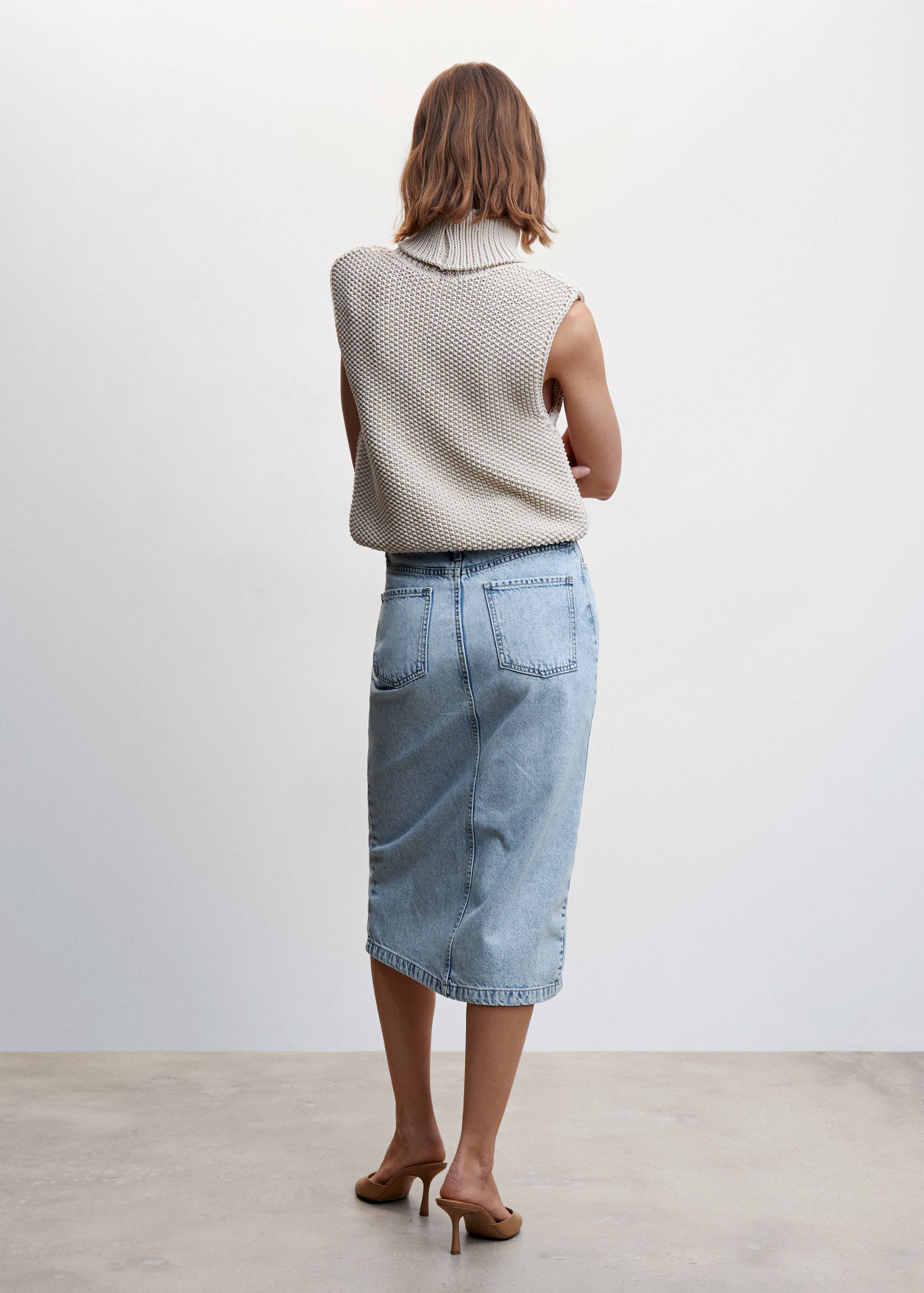Falda midi vaquera - Reverso del artículo