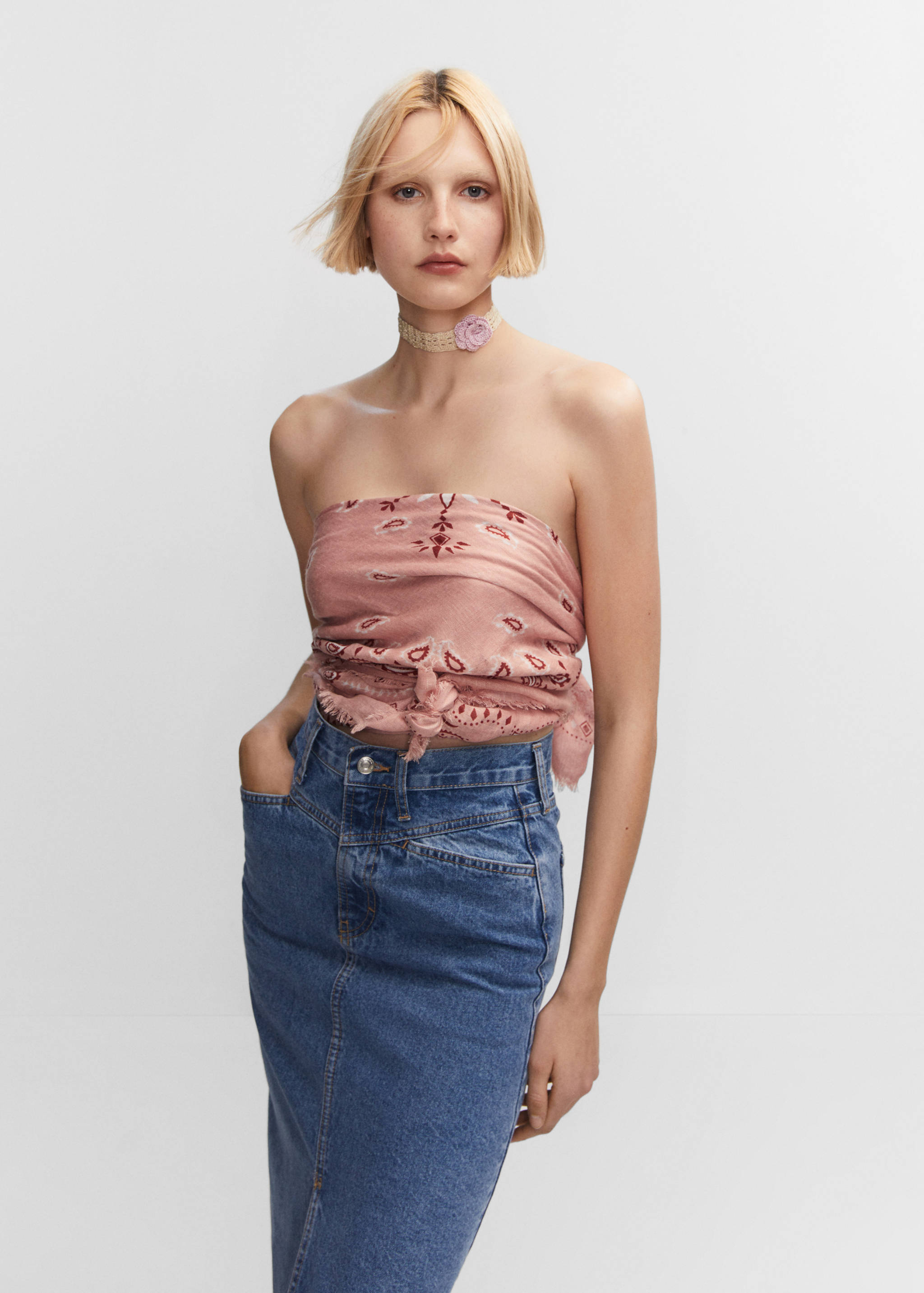 Foulard lin mélangé - Plan général