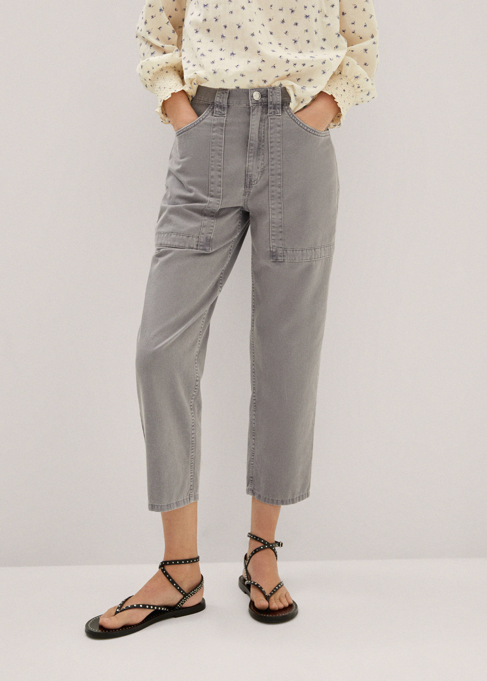 High-waist slouchy jeans - Medium plane