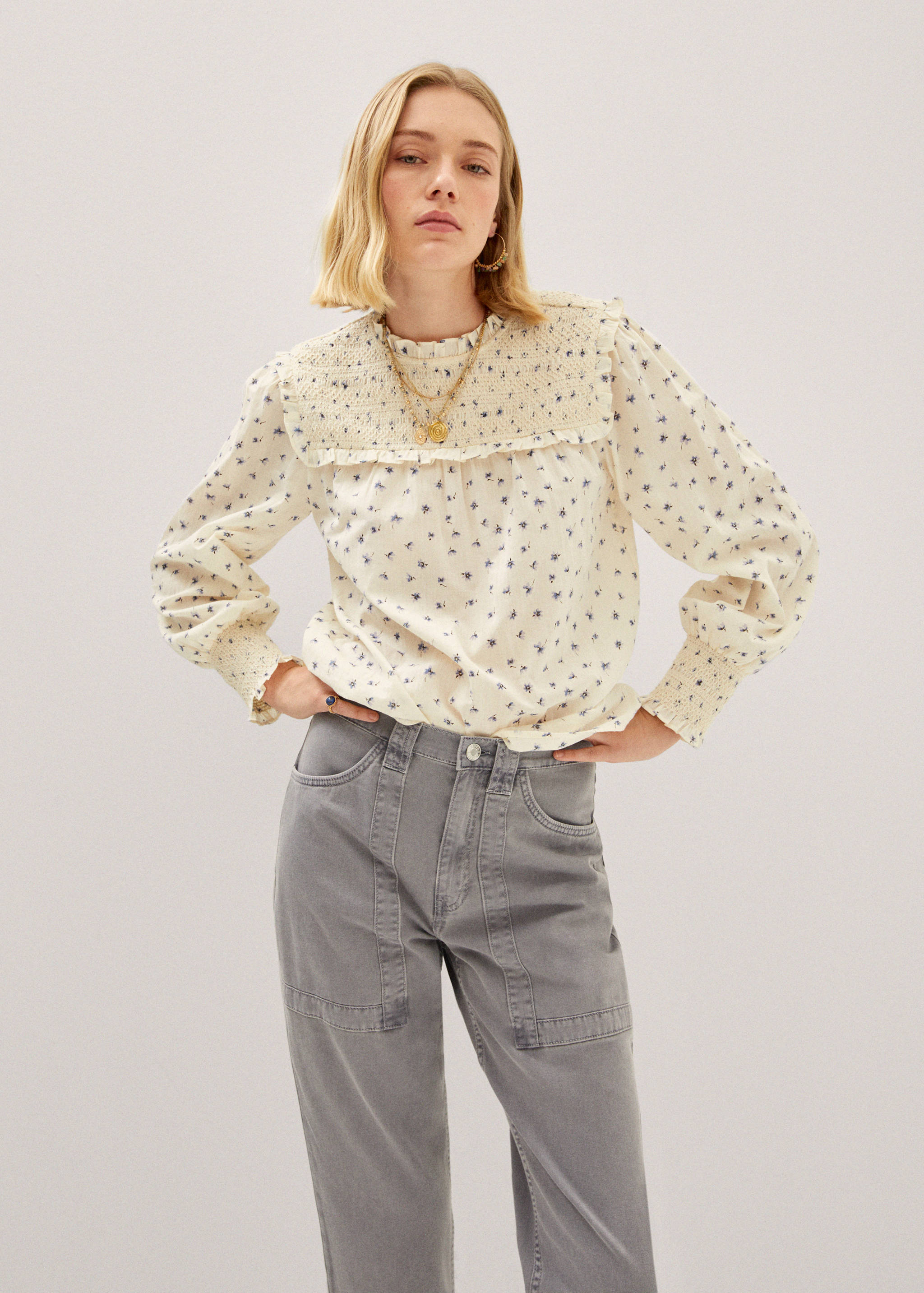 High-waist slouchy jeans - Details of the article 1