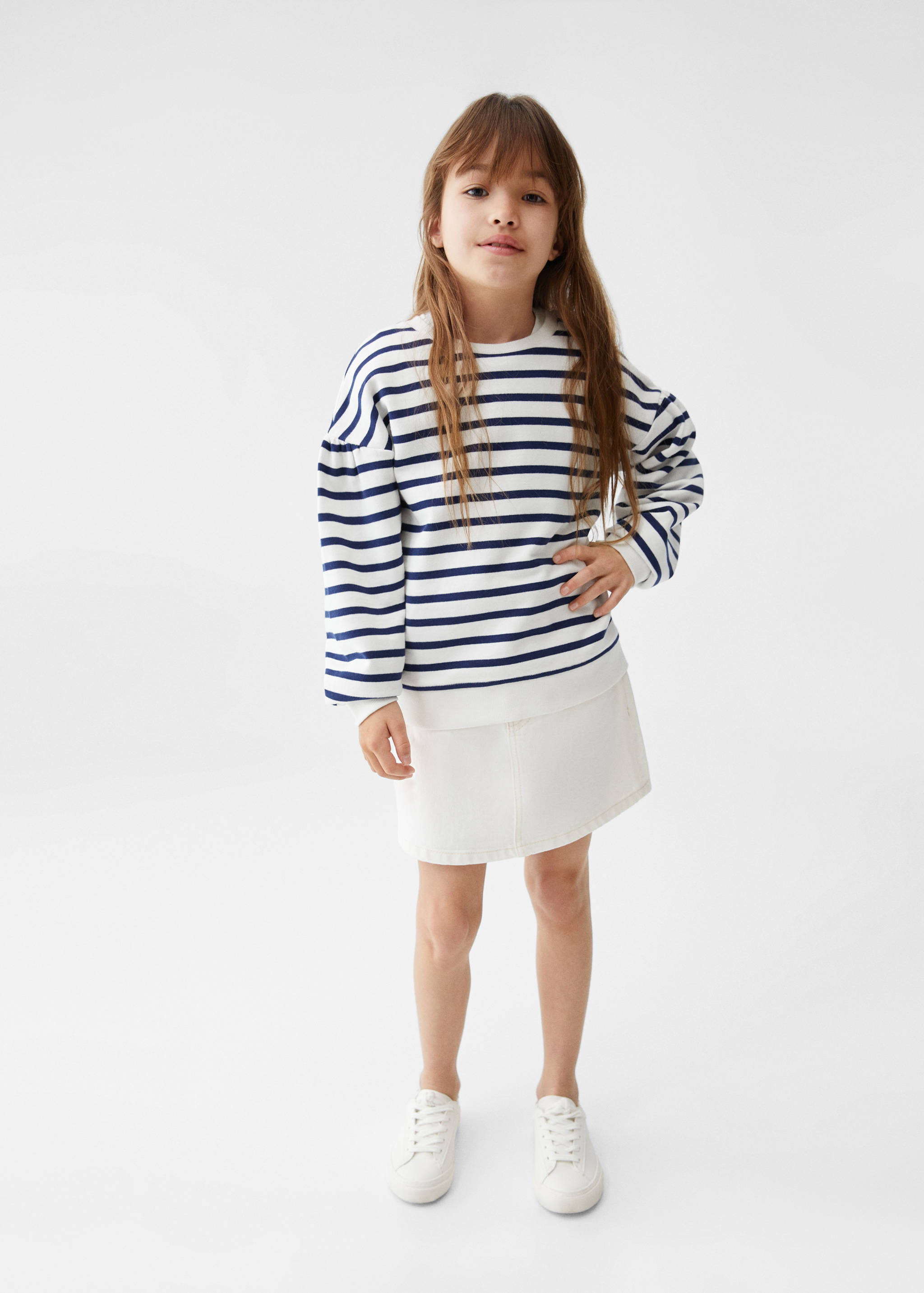 Striped cotton-blend sweatshirt - General plane