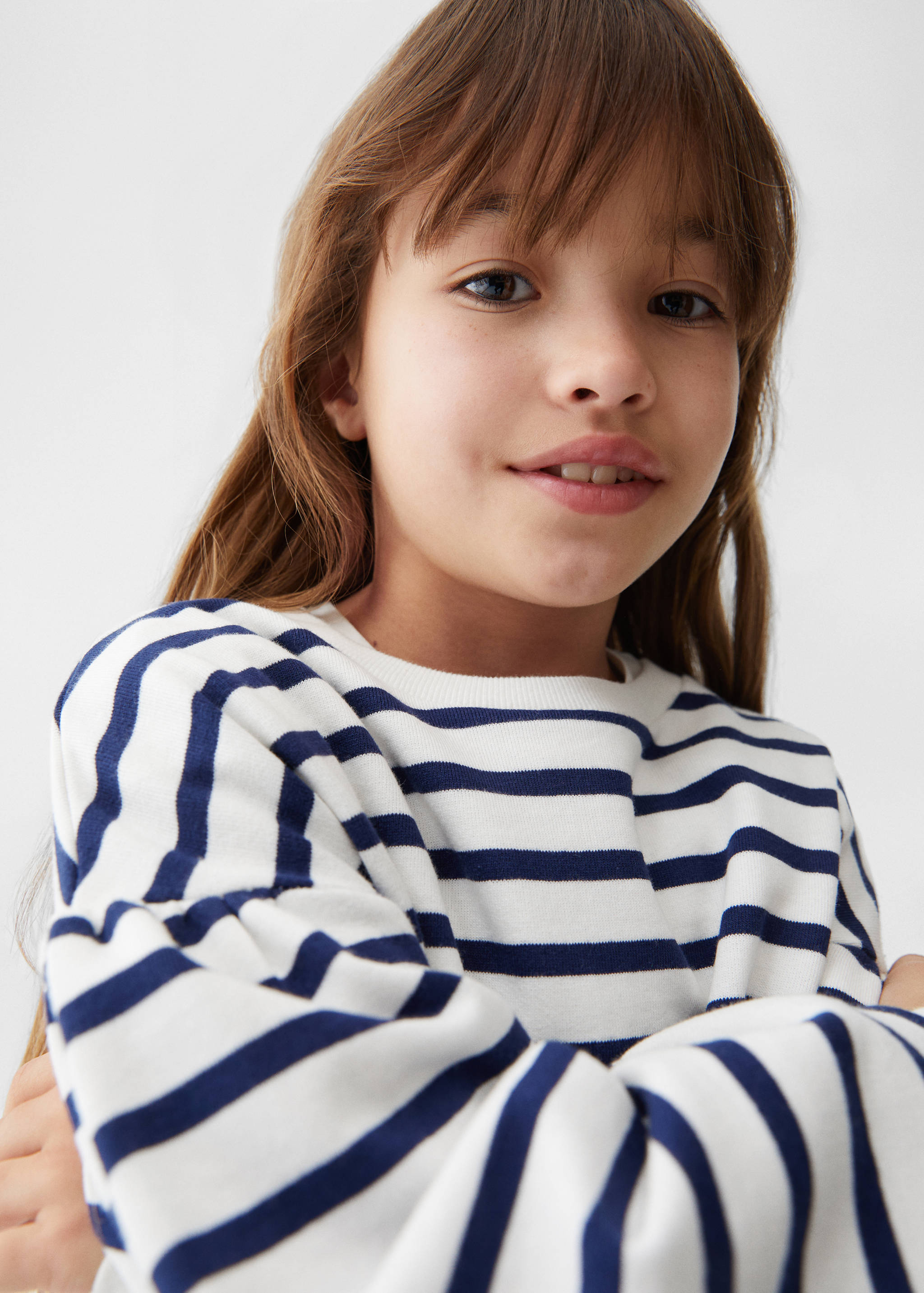 Striped cotton-blend sweatshirt - Details of the article 1