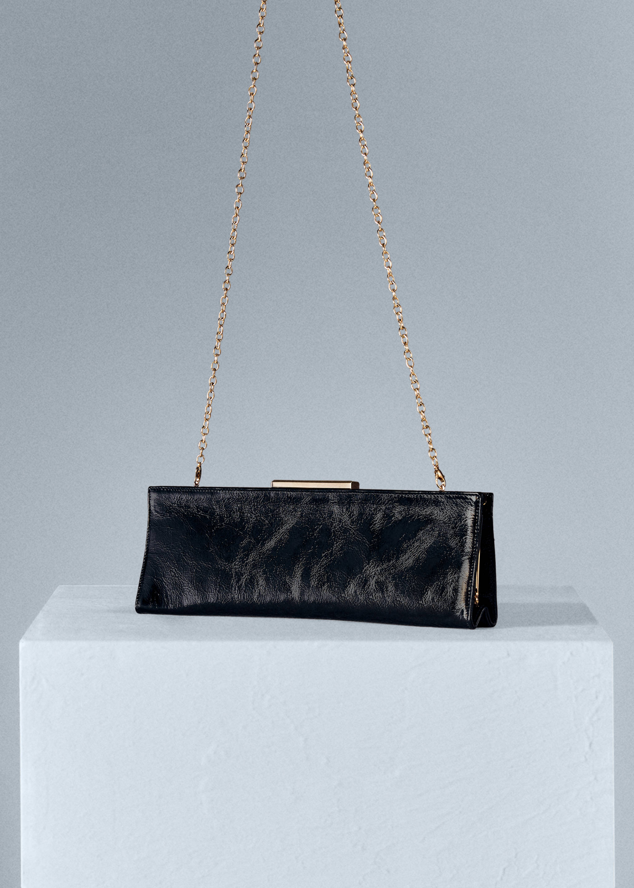 Leather clutch bag - Medium plane