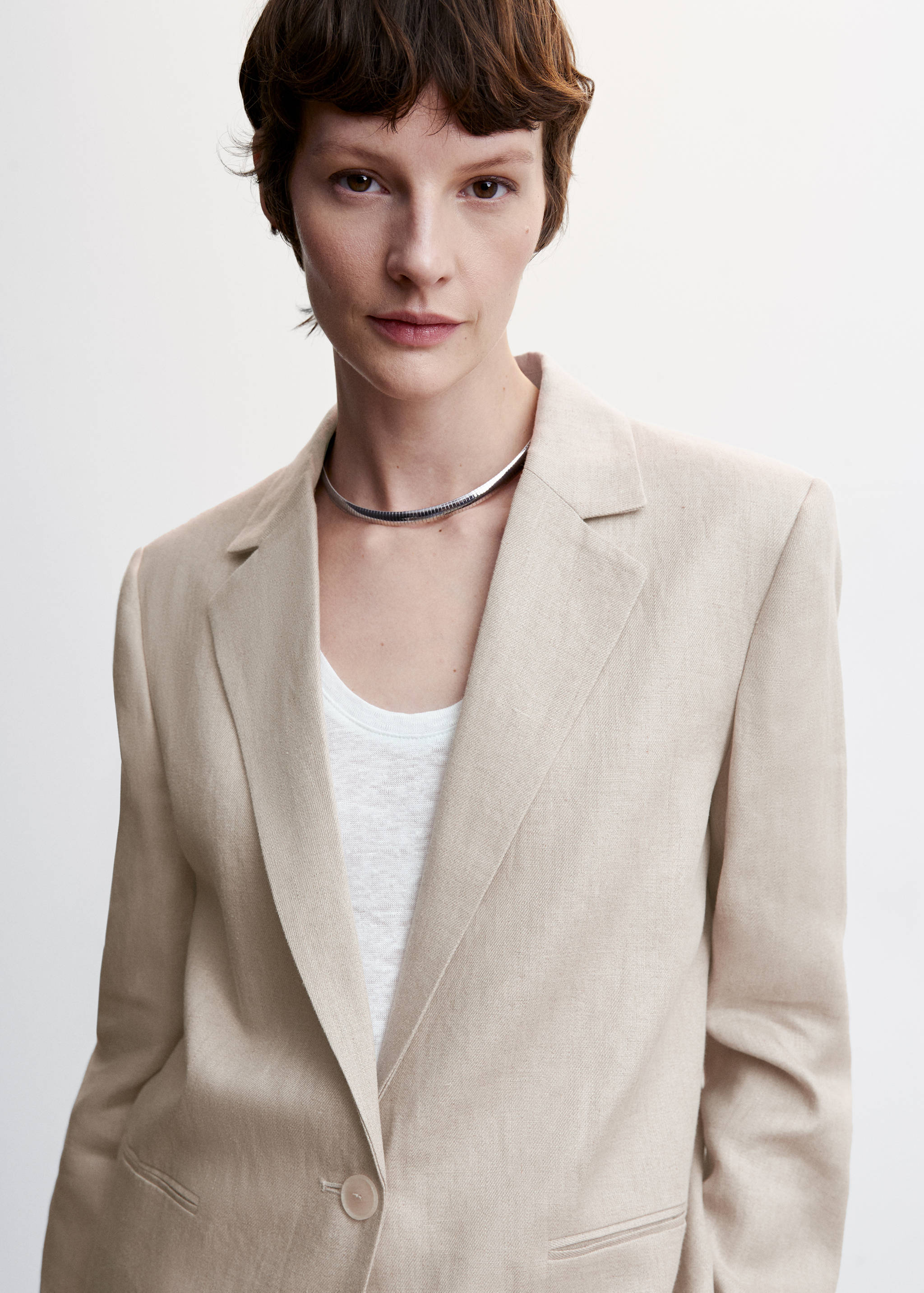 Linen blazer suit - Details of the article 1