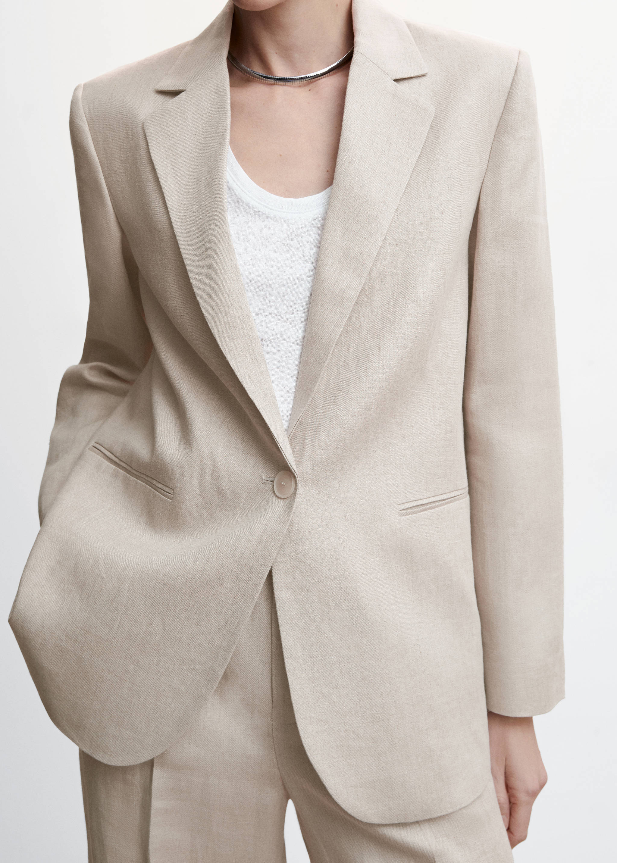 Linen blazer suit - Details of the article 6