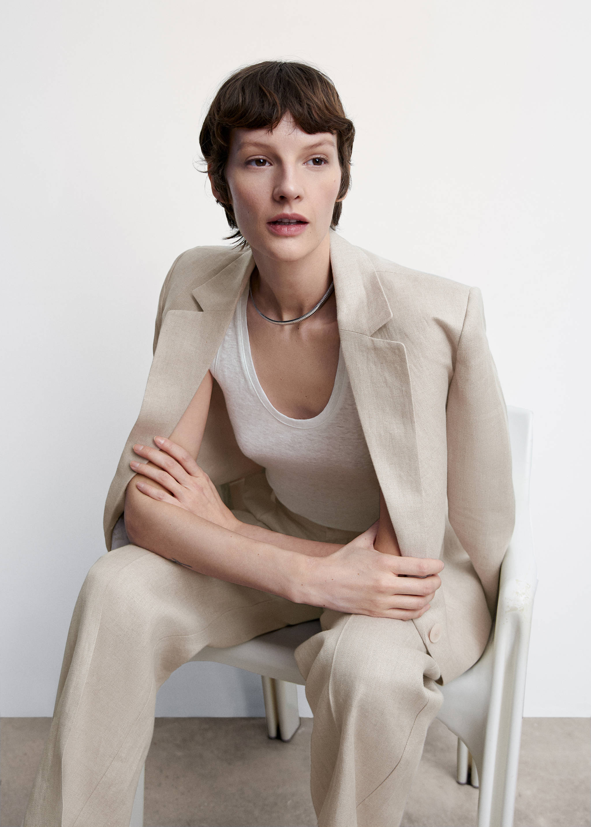 Linen blazer suit - Details of the article 2