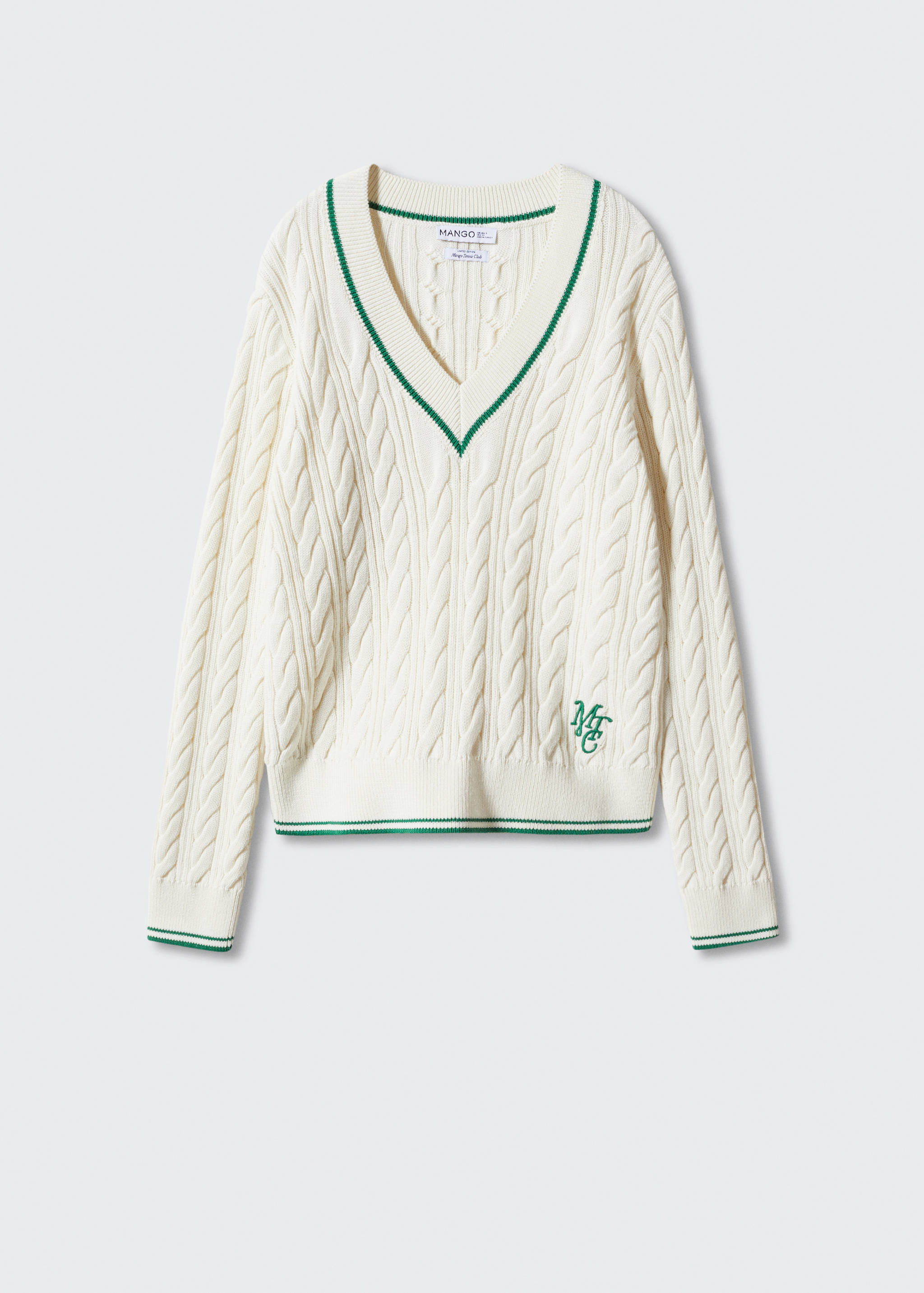 Pull-over torsades col V - Article sans modèle