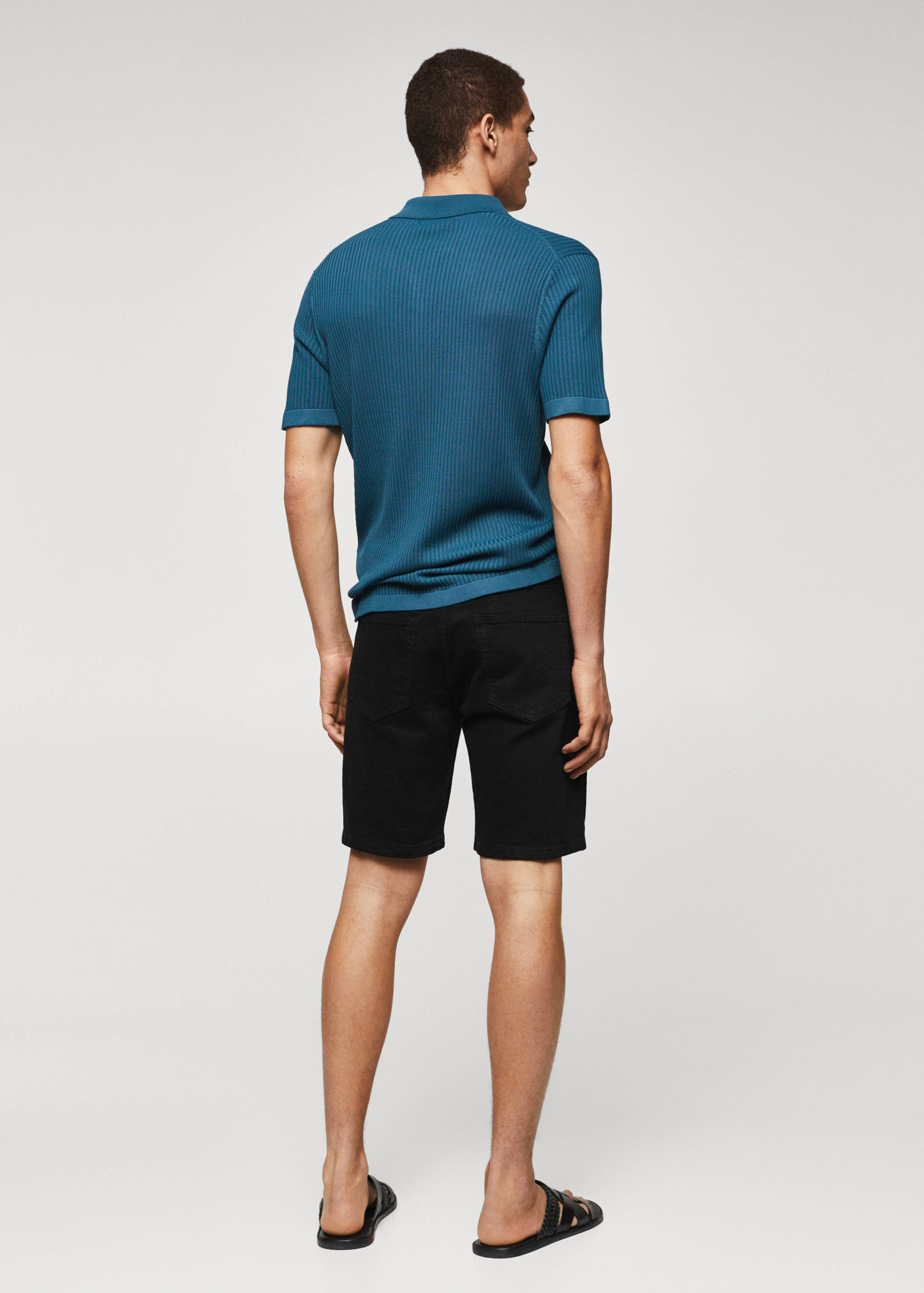 Polo maille côtelée - Verso de l’article