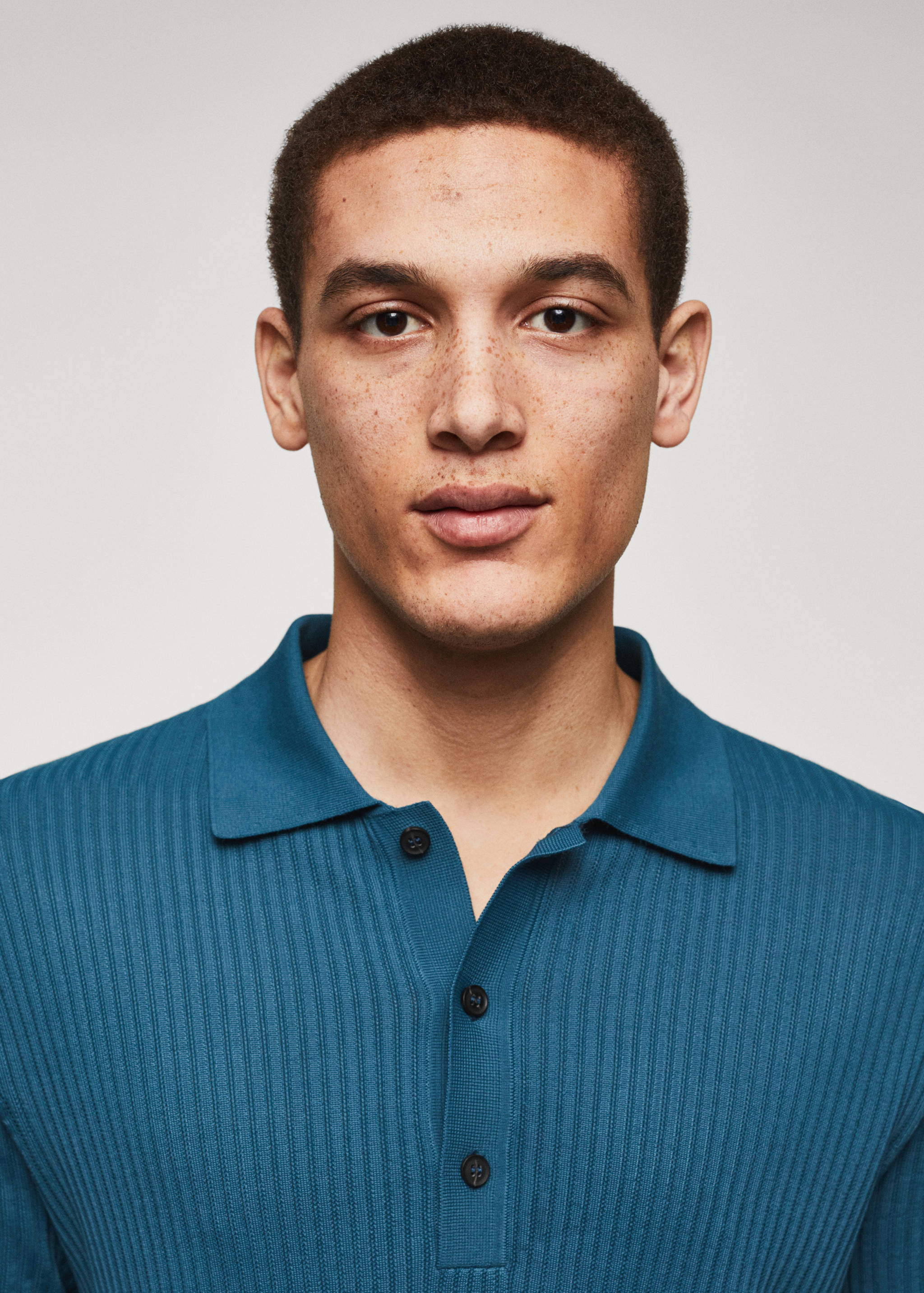 Polo maille côtelée - Détail de l'article 1