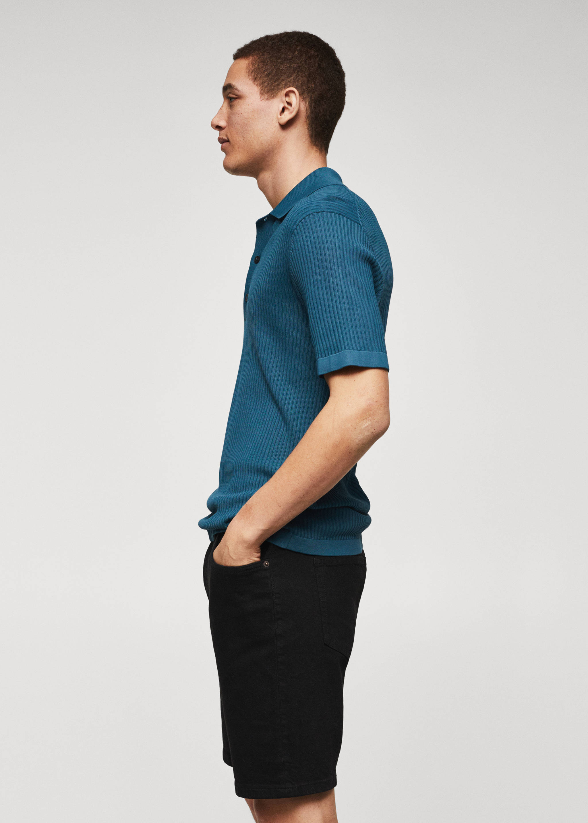 Polo maille côtelée - Détail de l'article 2