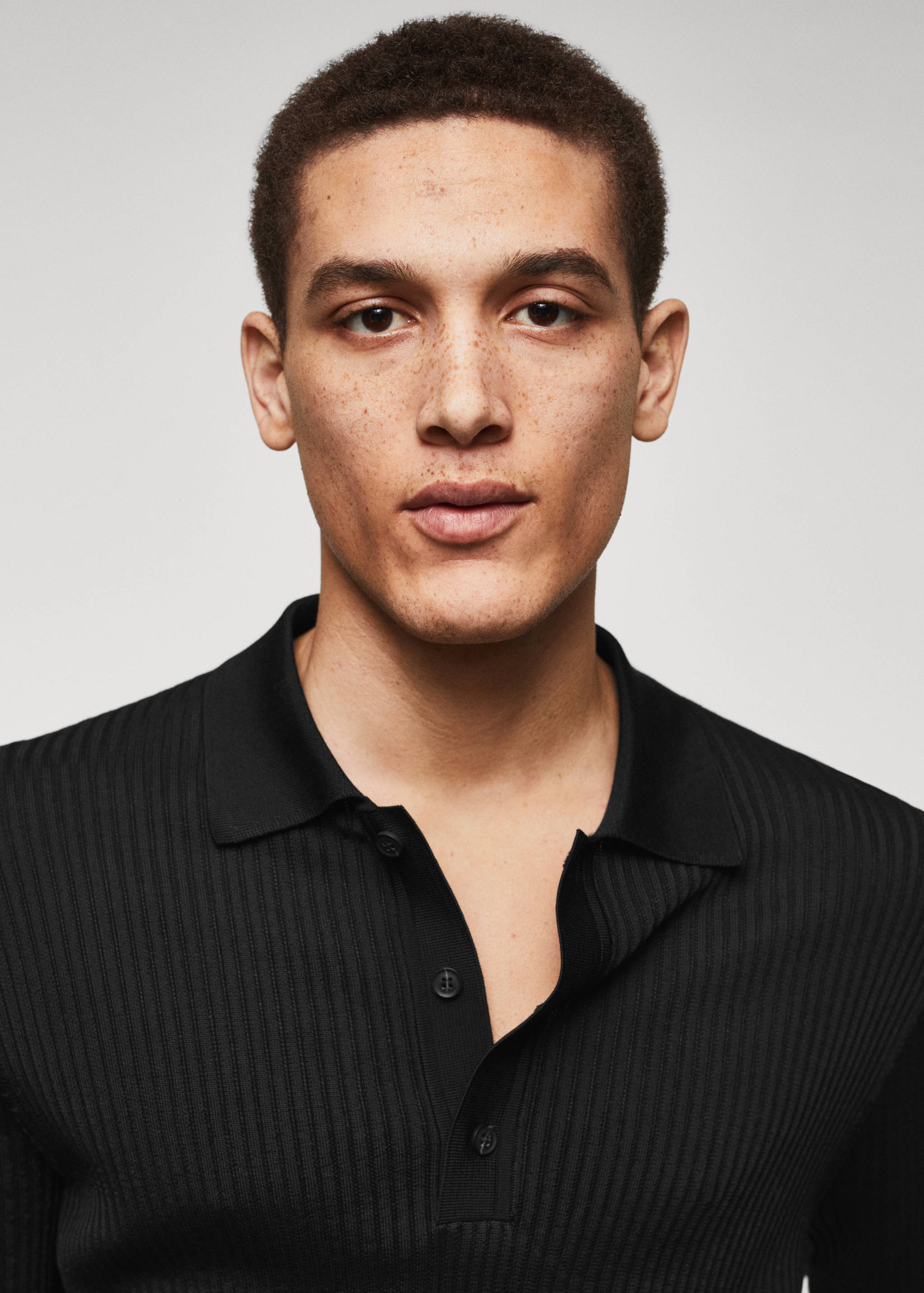 Polo maille côtelée - Détail de l'article 1