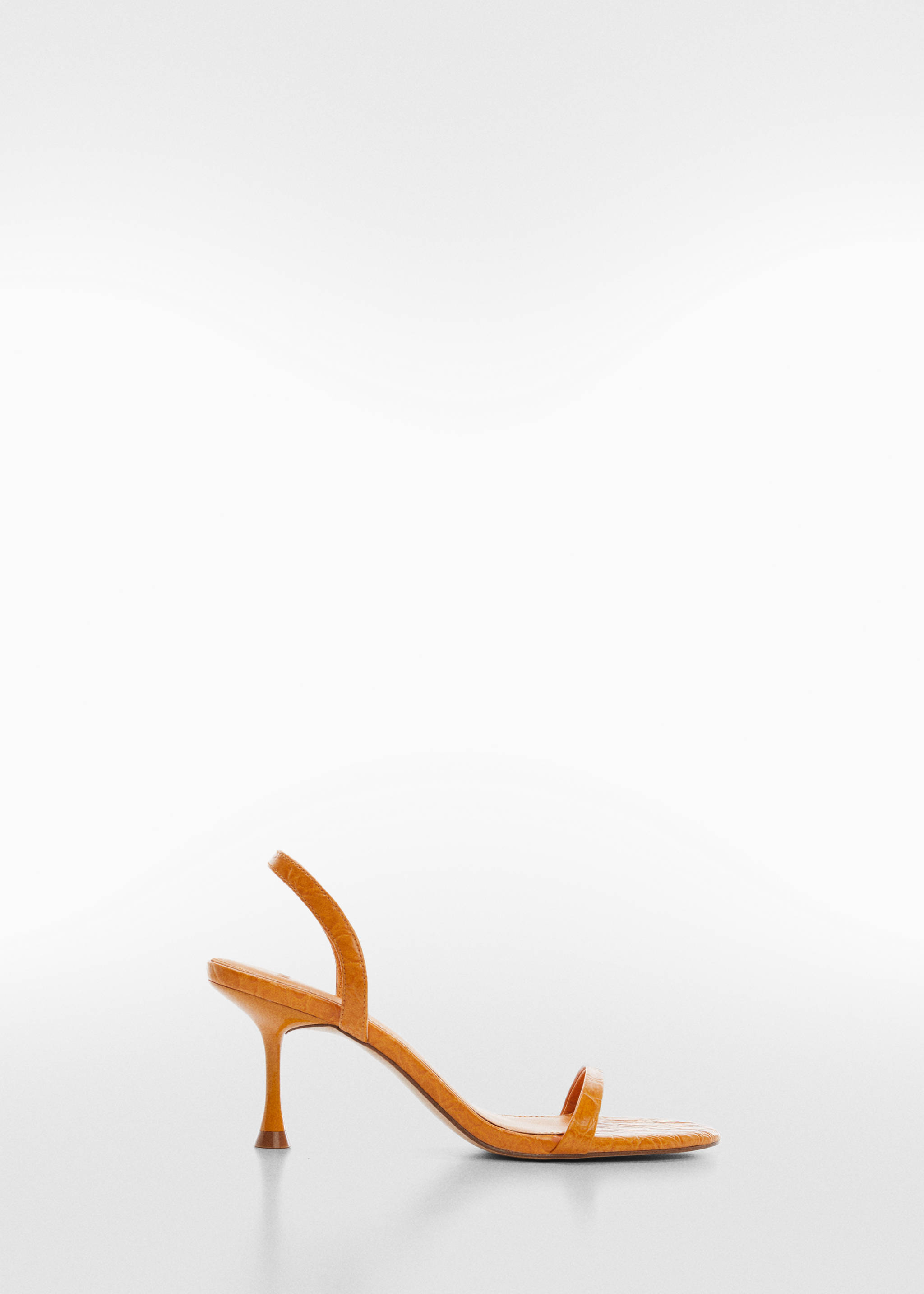 Heel croc-effect sandals - Article without model