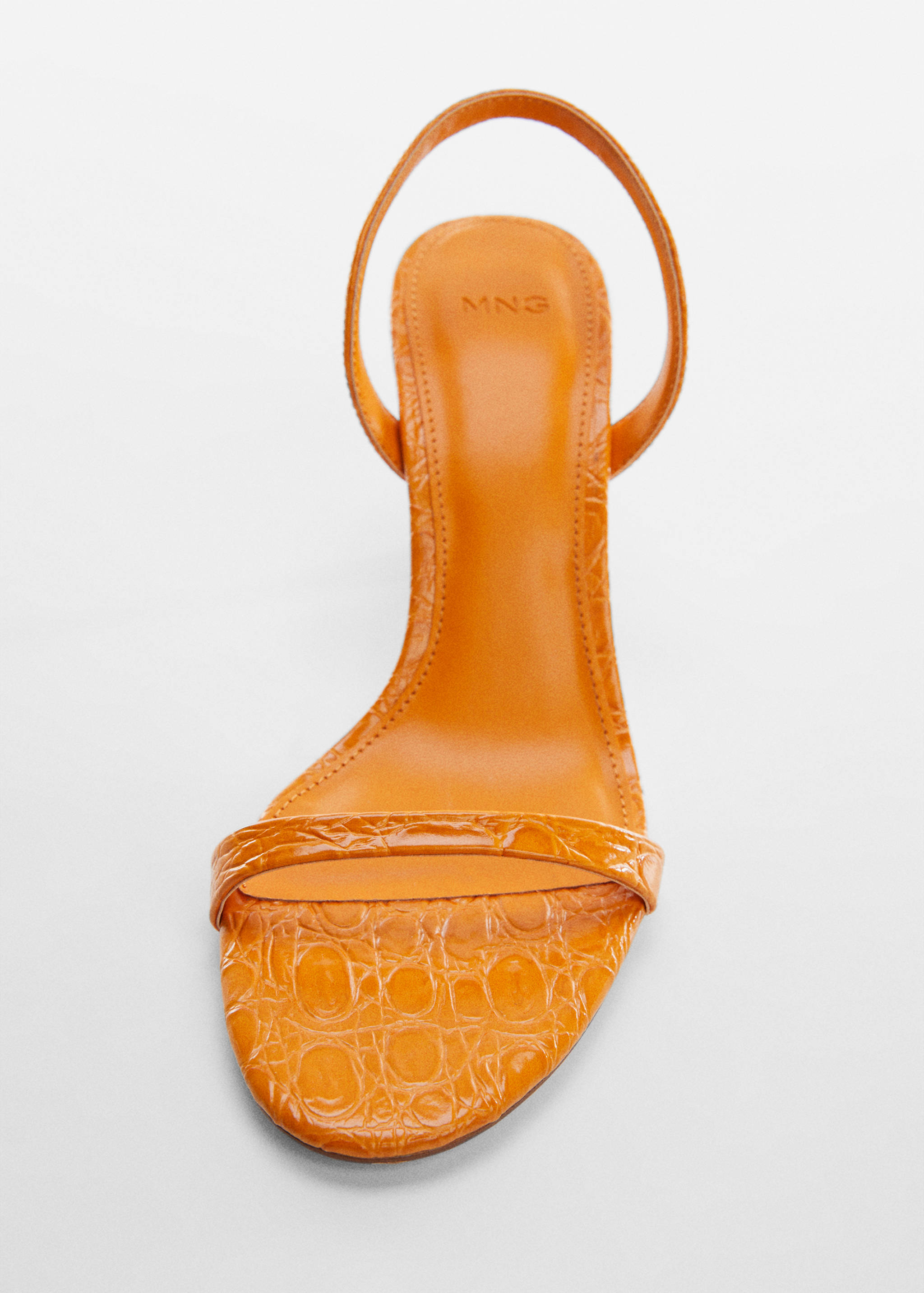 Heel croc-effect sandals - Details of the article 2