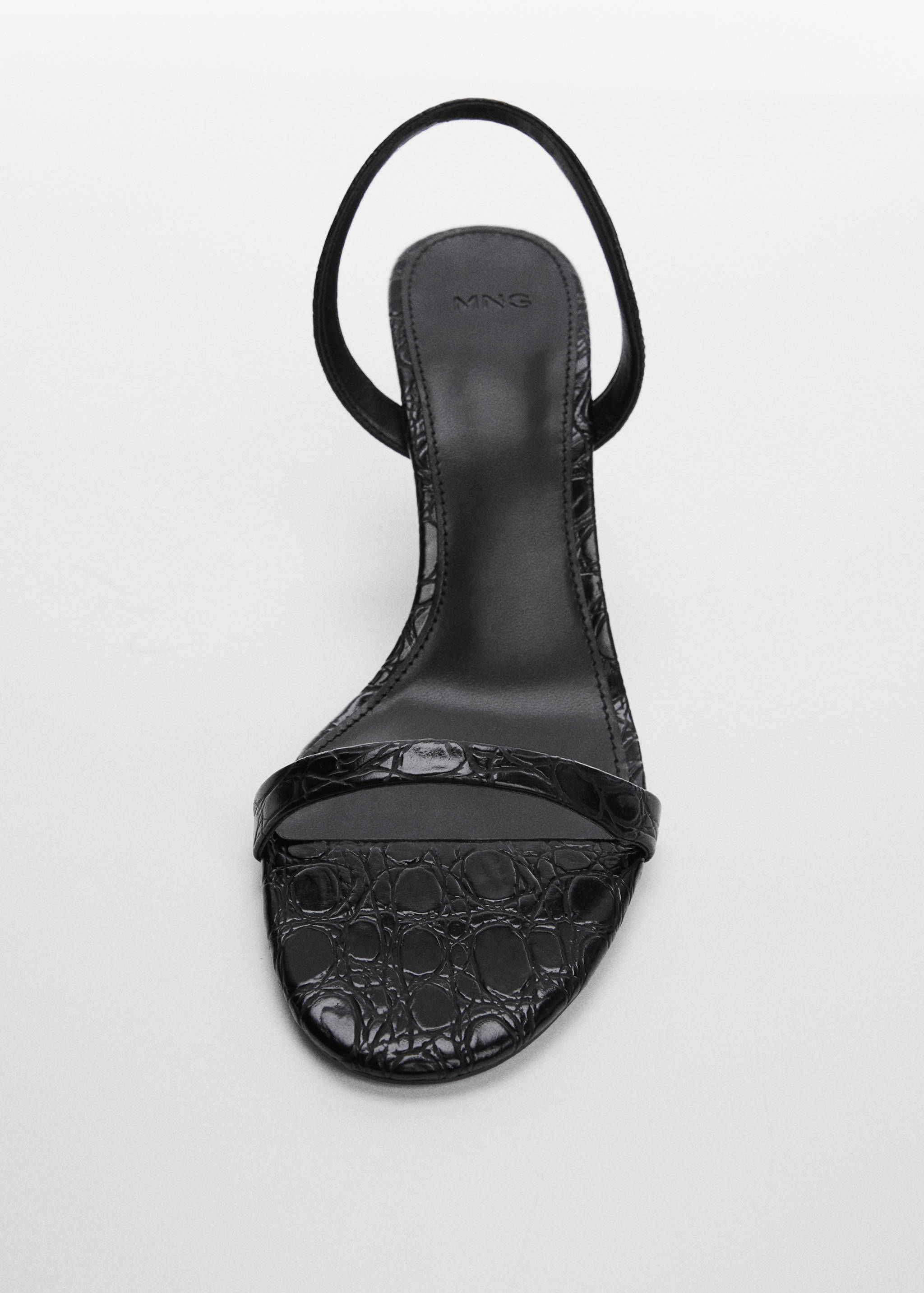 Heel croc-effect sandals - Details of the article 2