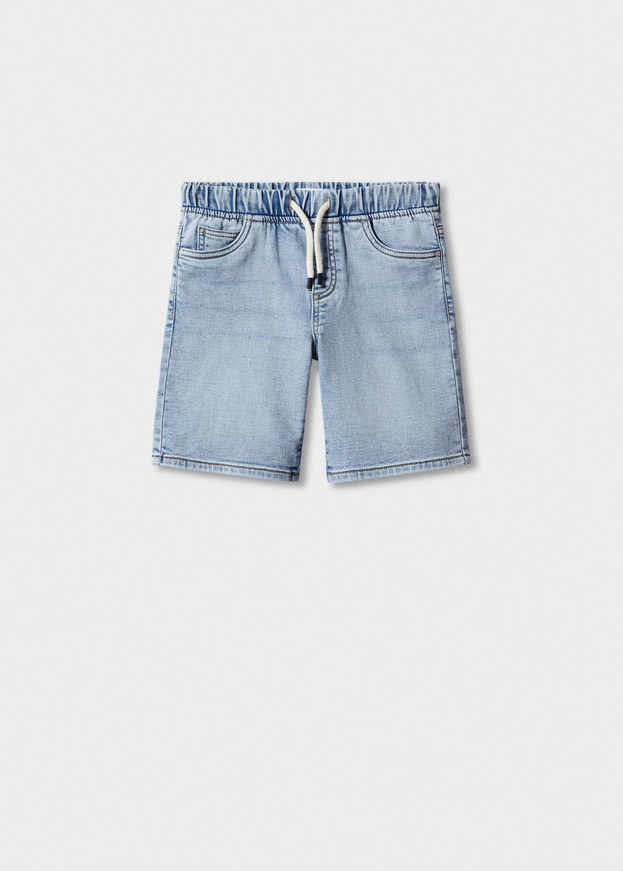 Comfy-fit denim Bermuda shorts - Article without model