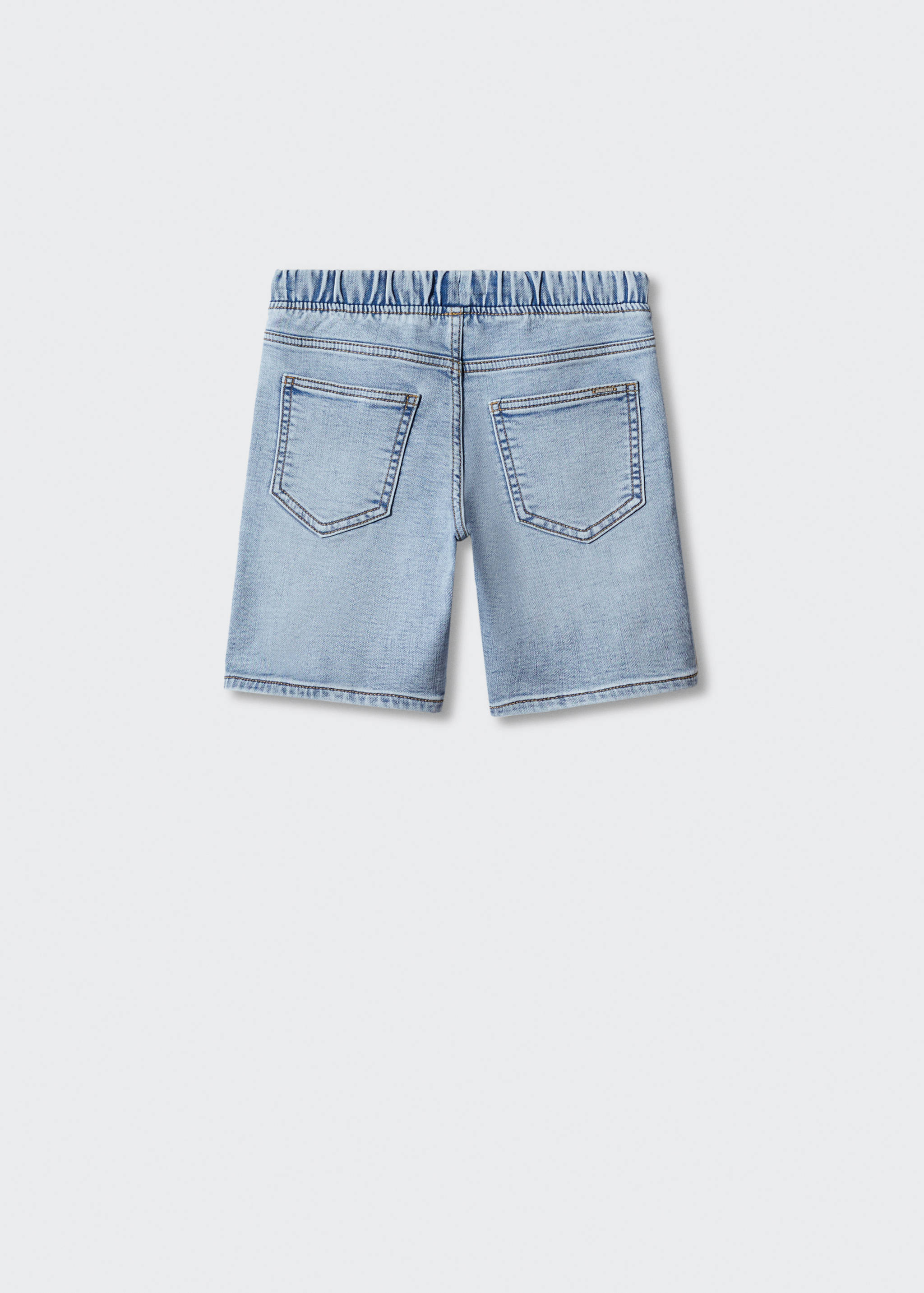 Comfy-fit denim Bermuda shorts - Reverse of the article