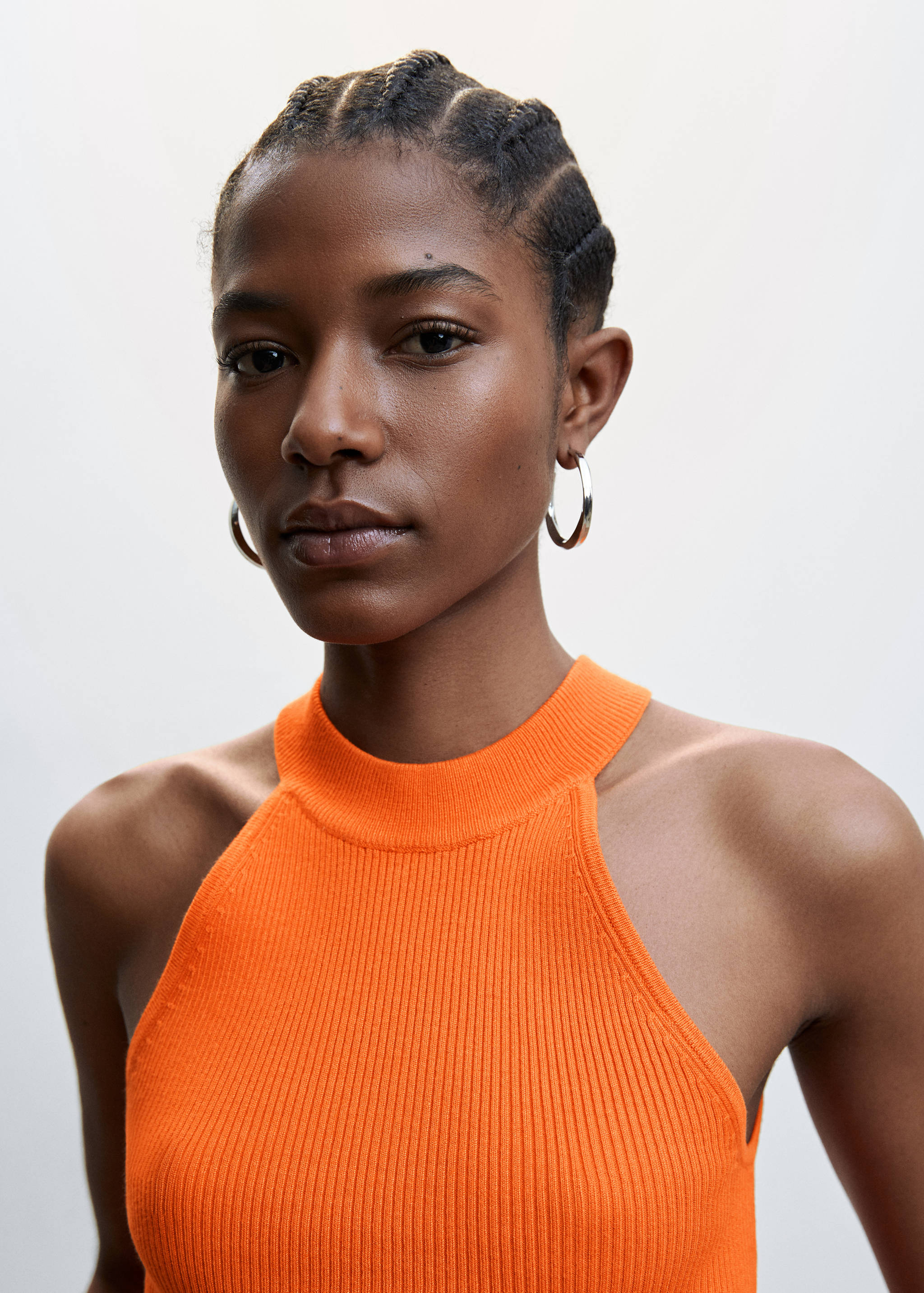 Halter-neck knitted top - Details of the article 1