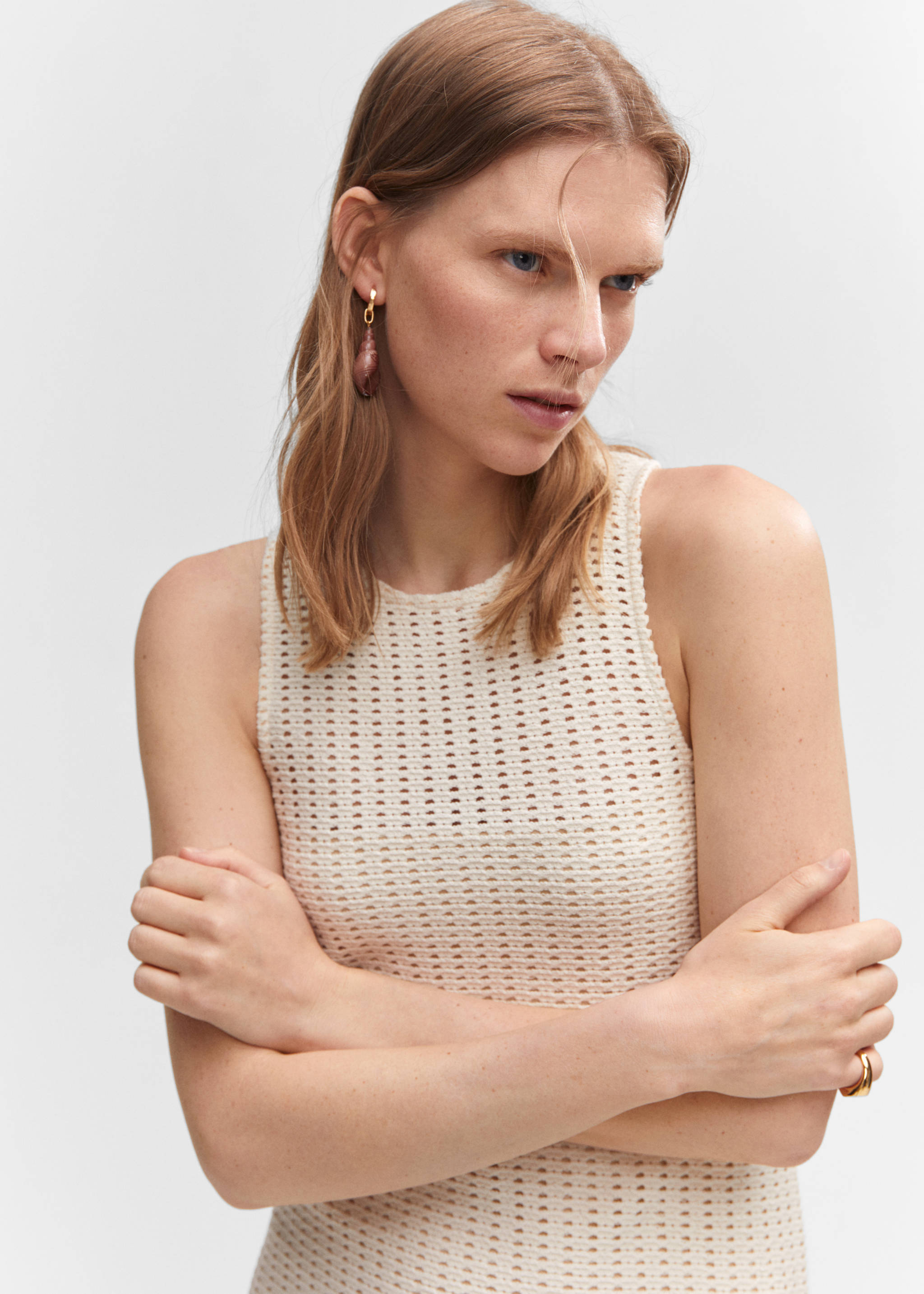 Openwork knit dress - Details of the article 1