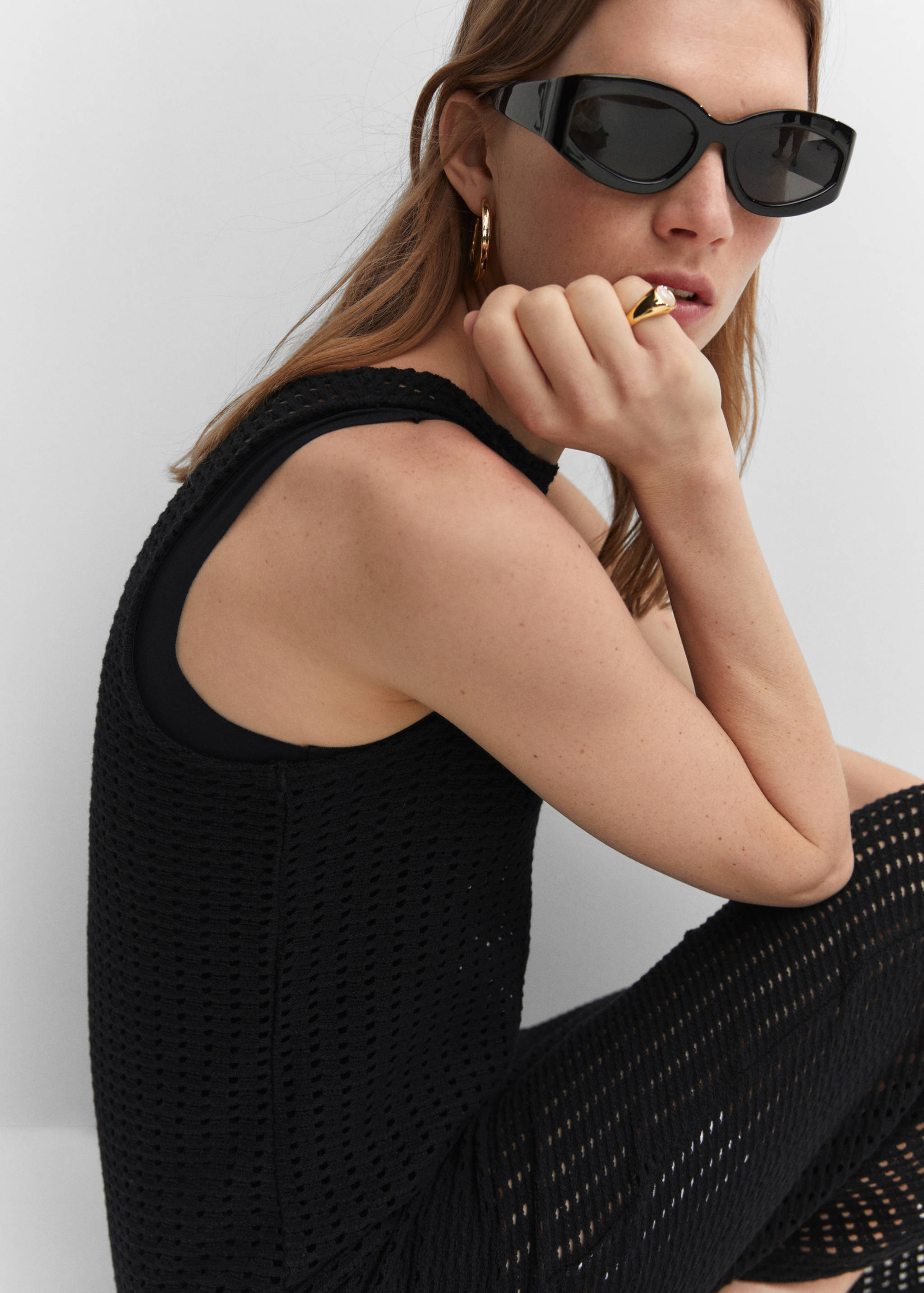 Openwork knit dress - Details of the article 1