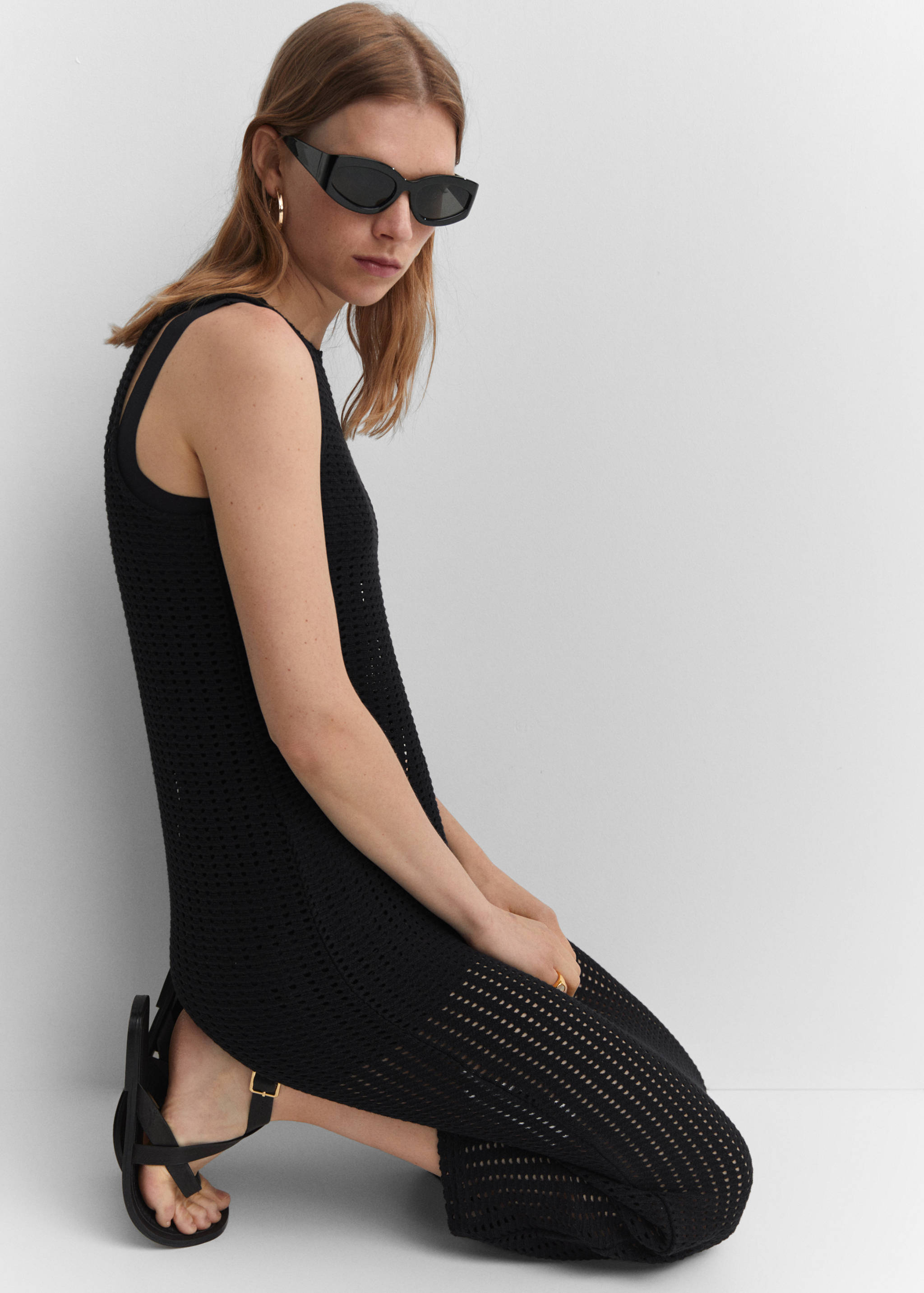 Openwork knit dress - Details of the article 2