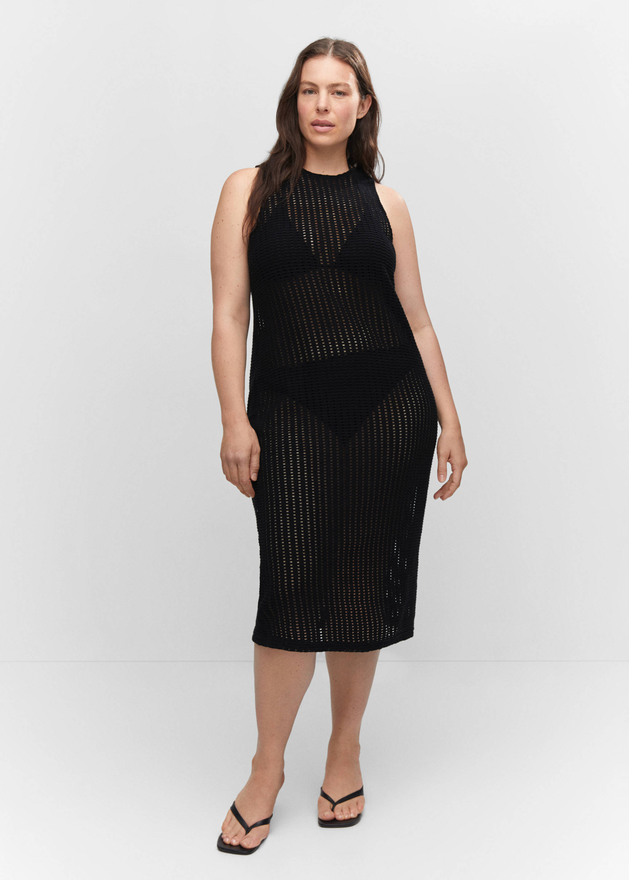 Openwork knit dress - Details of the article 3