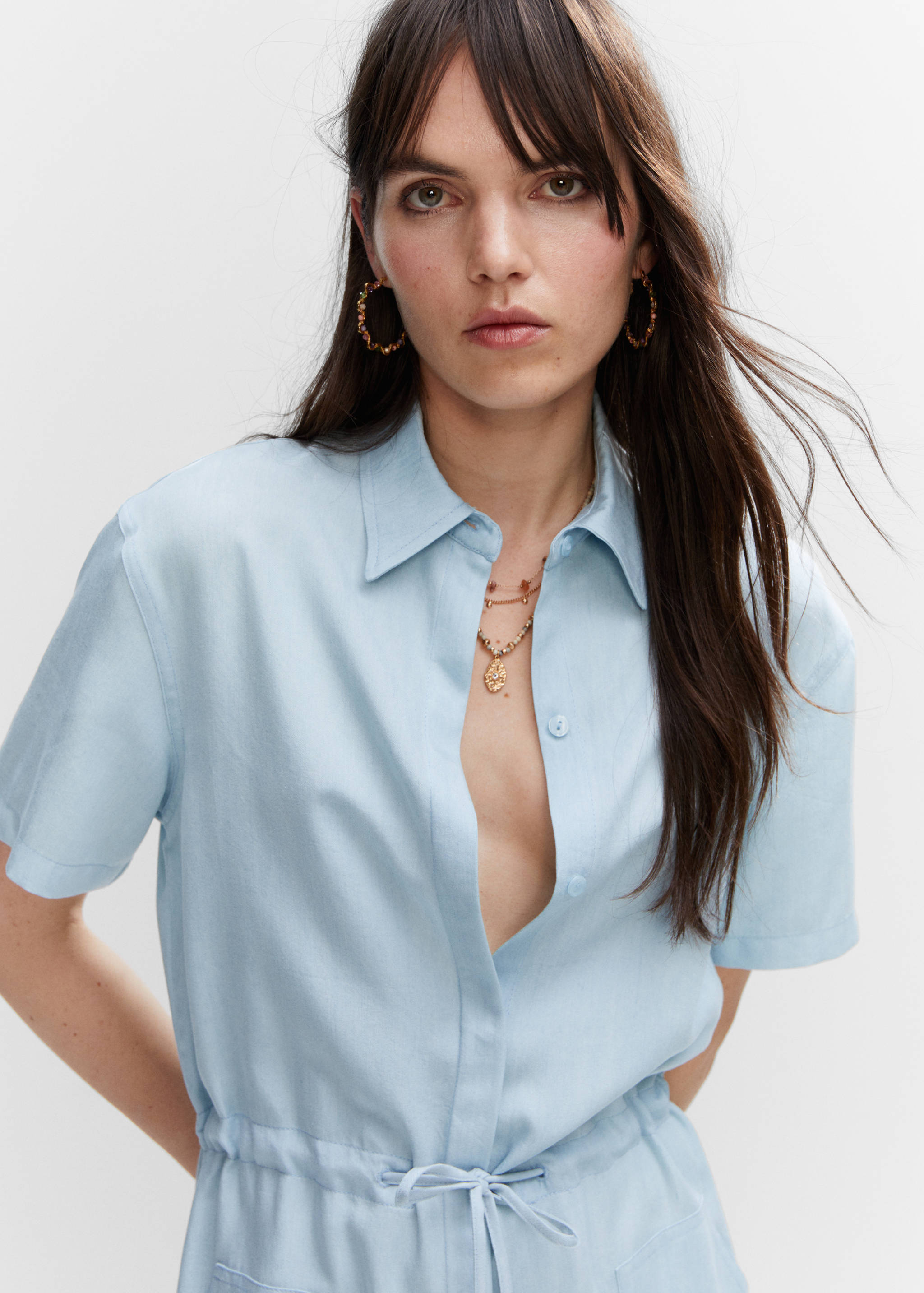 Macacão camiseiro de liocel - Pormenor do artigo 1