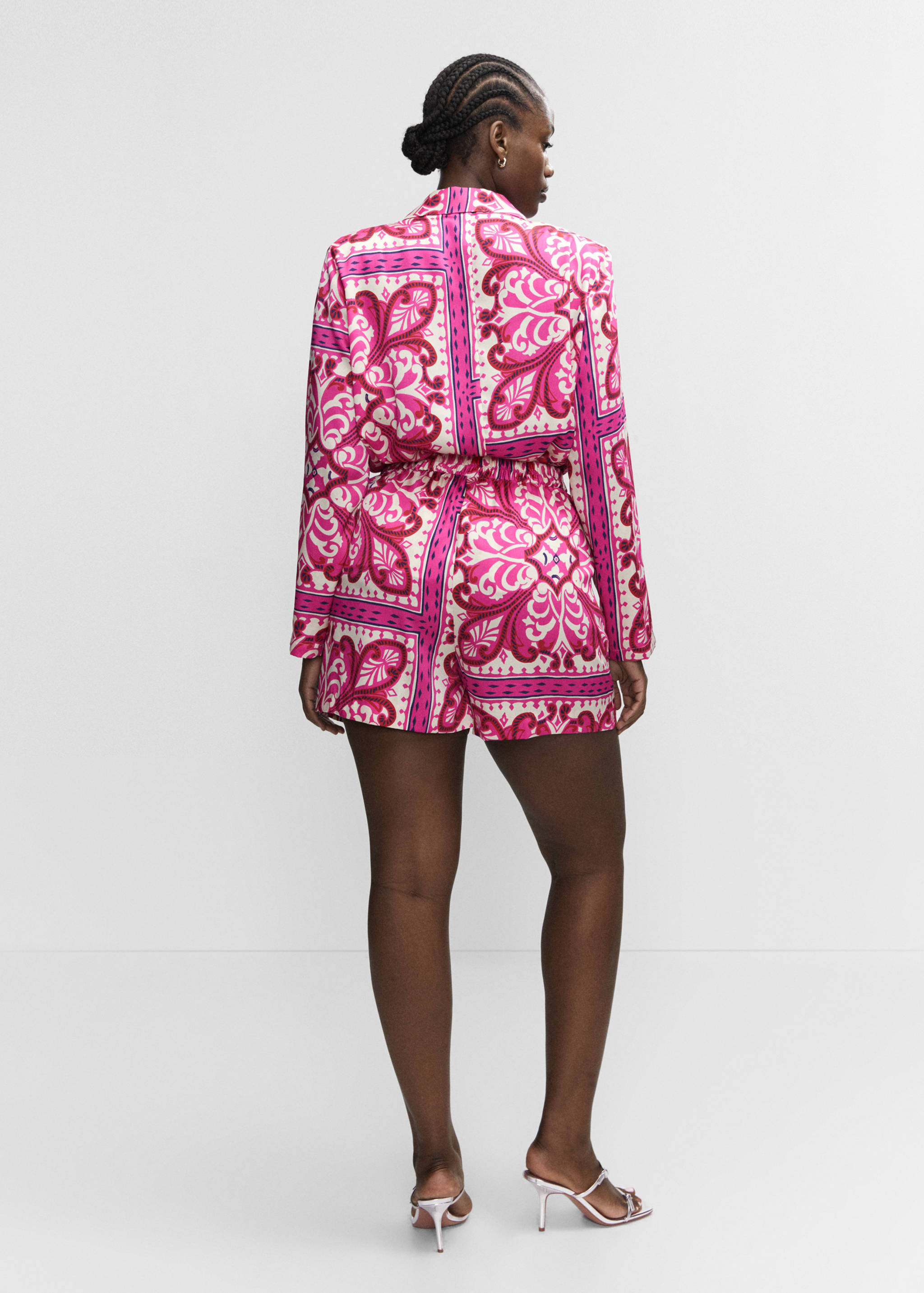 Printed satin shorts - Details of the article 4