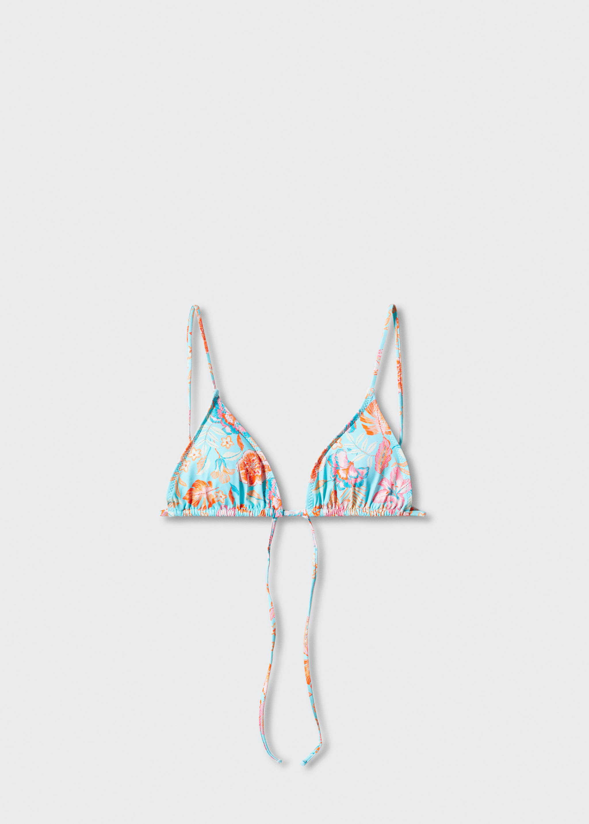 Floral triangular bikini top - Article without model