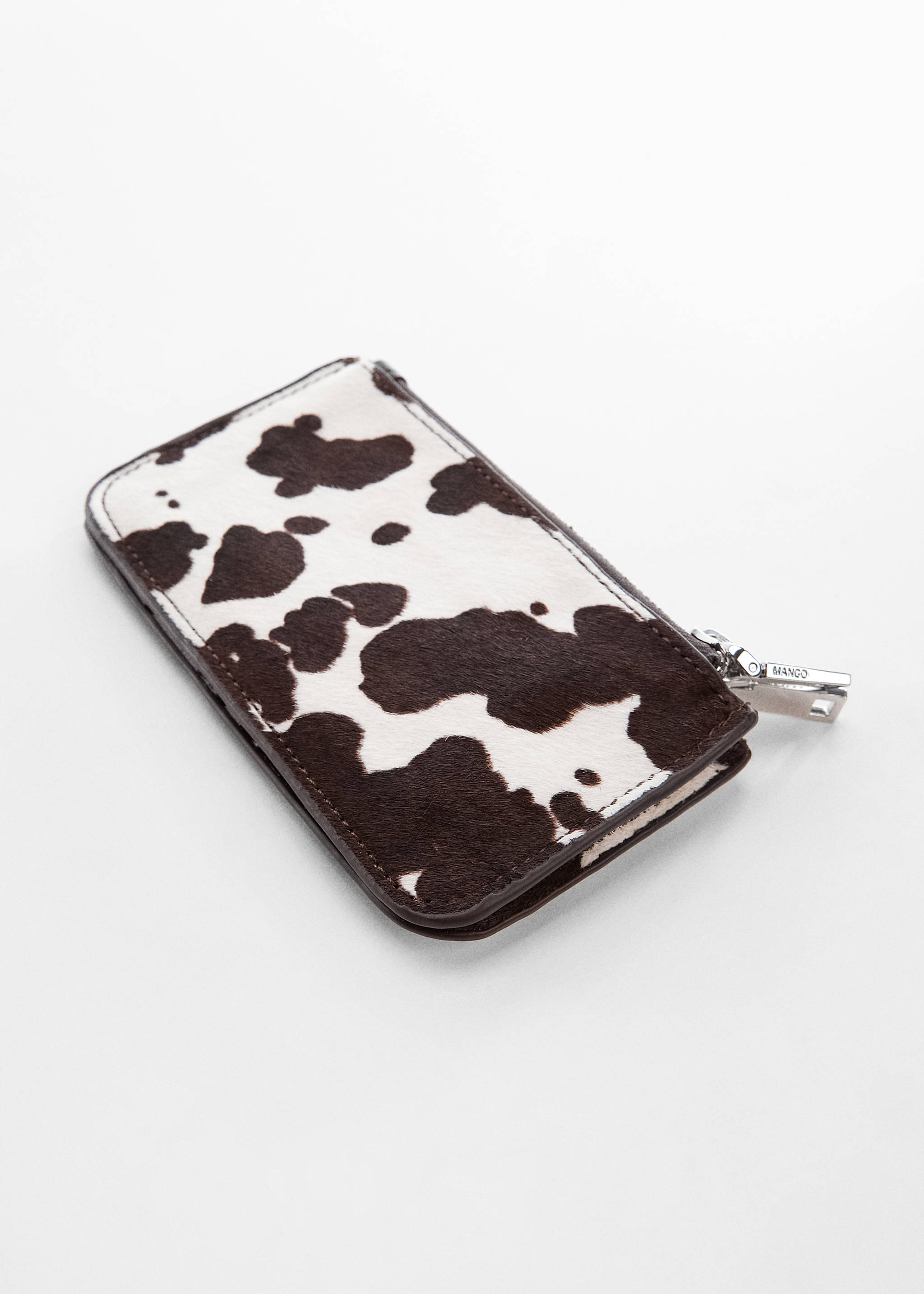 Porte-monnaie cuir imprimé animal - Plan moyen