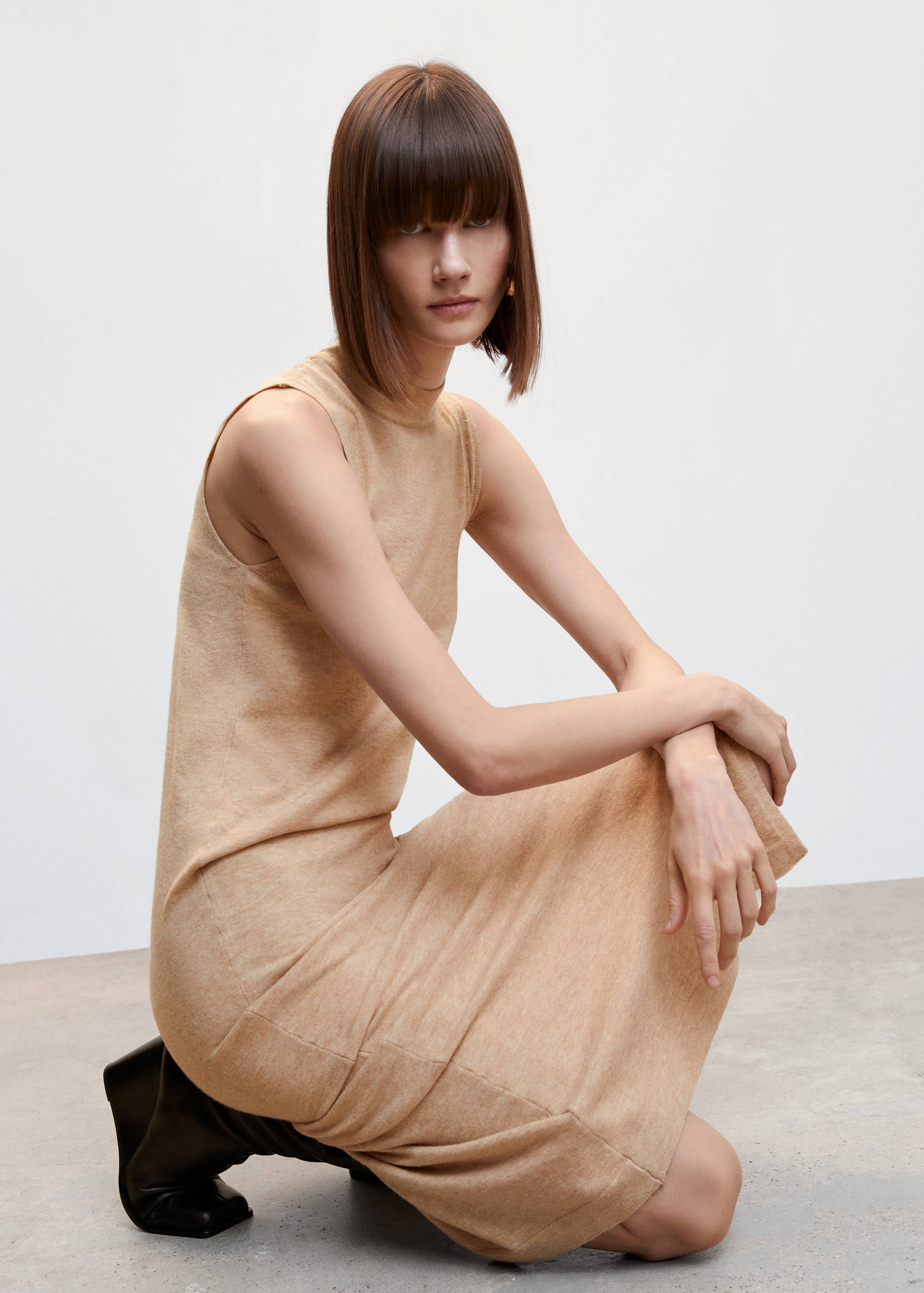 Side slit knit dress - Details of the article 2