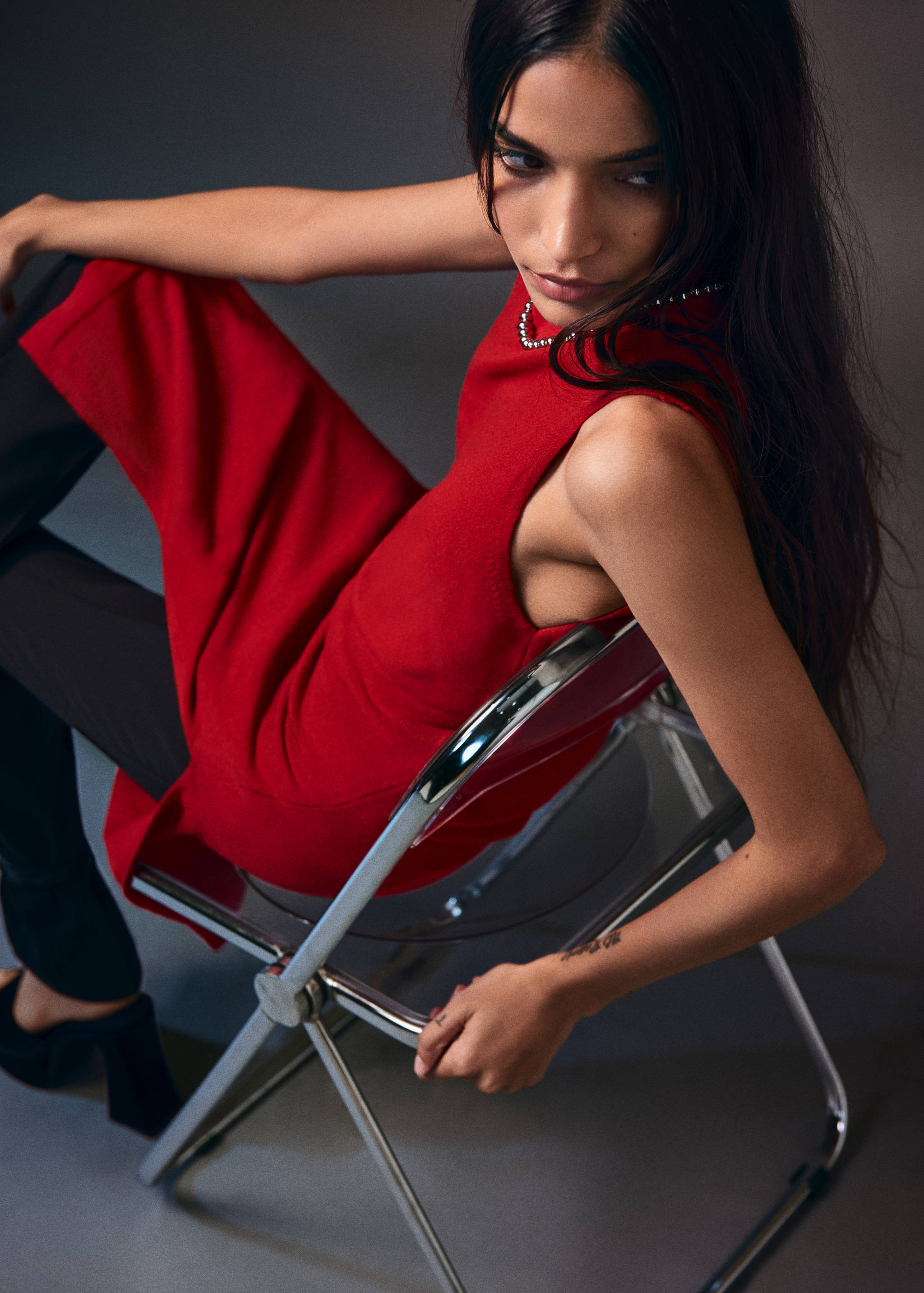 Side slit knit dress - Details of the article 6