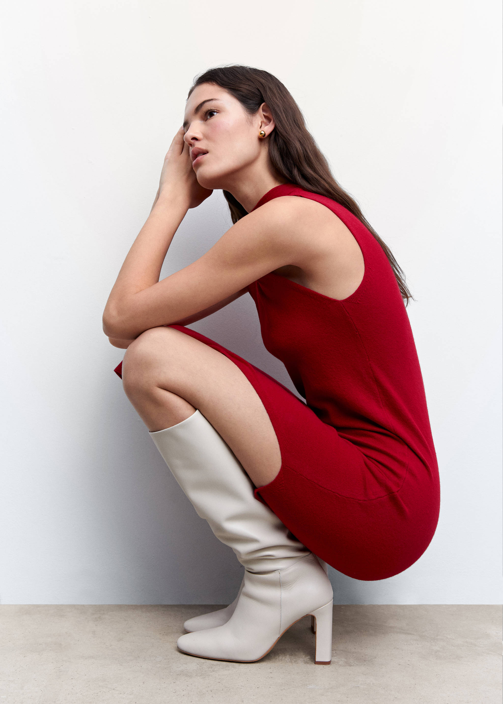 Side slit knit dress - Details of the article 2