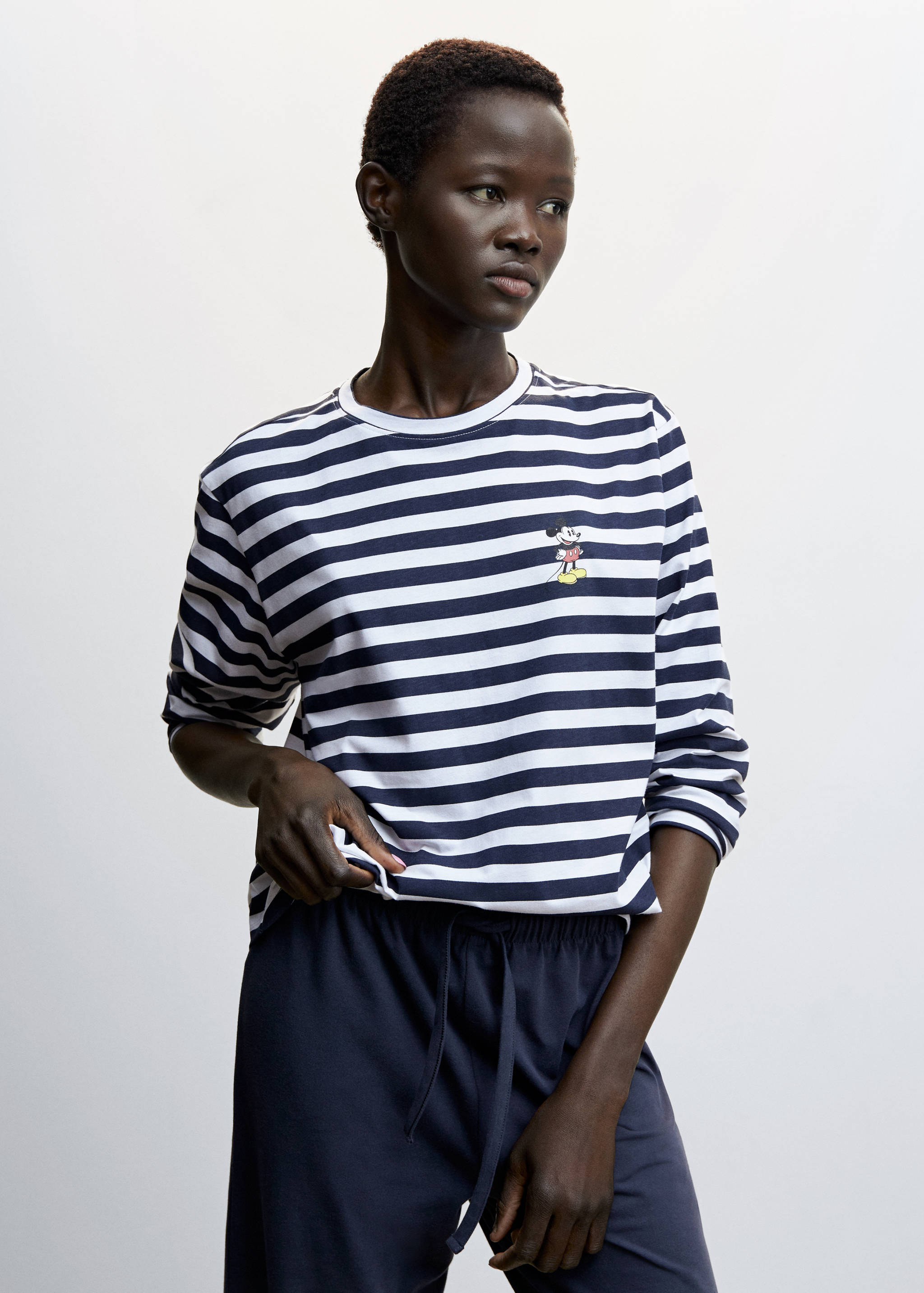 Cotton-linen knitted trousers  - Details of the article 6