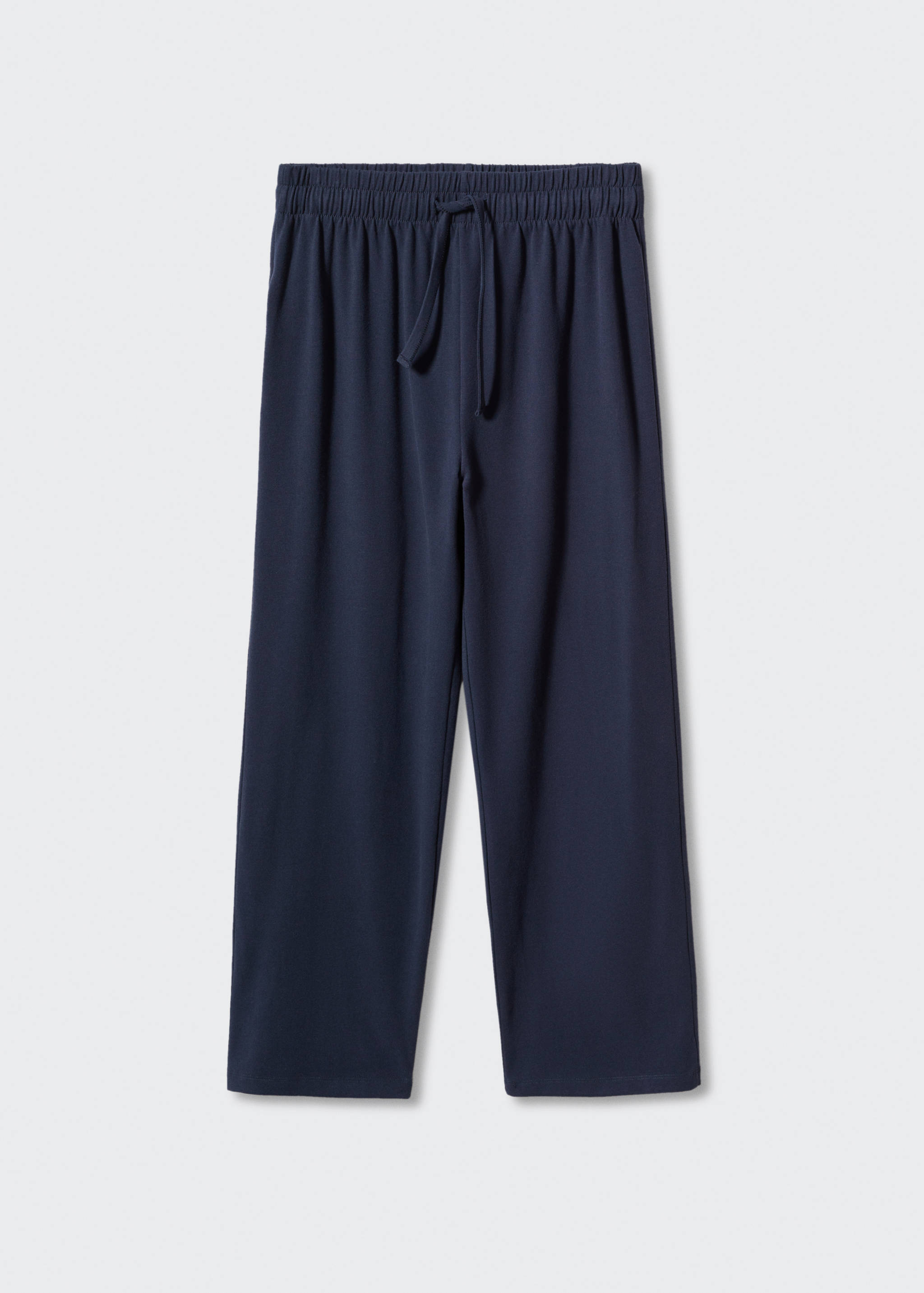 Cotton-linen knitted trousers  - Article without model