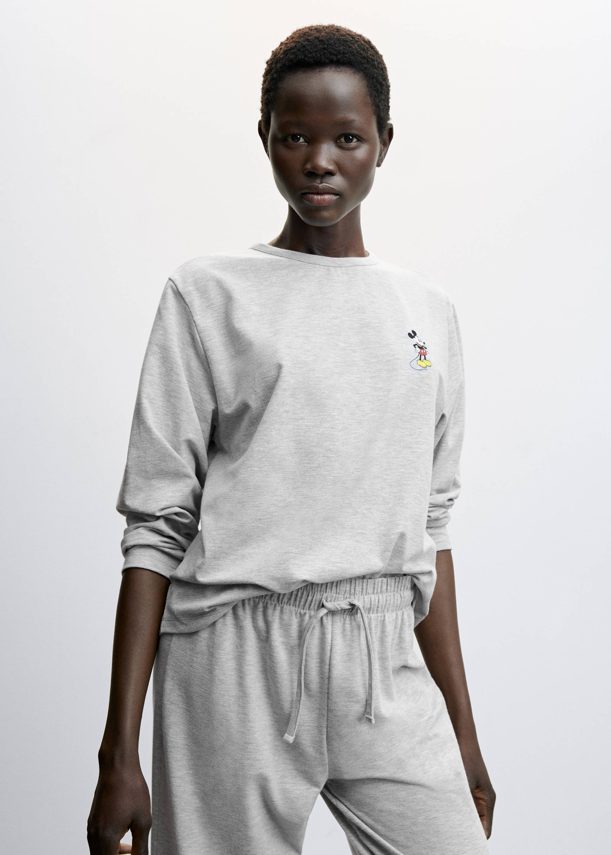 Cotton-linen knitted trousers  - Details of the article 1