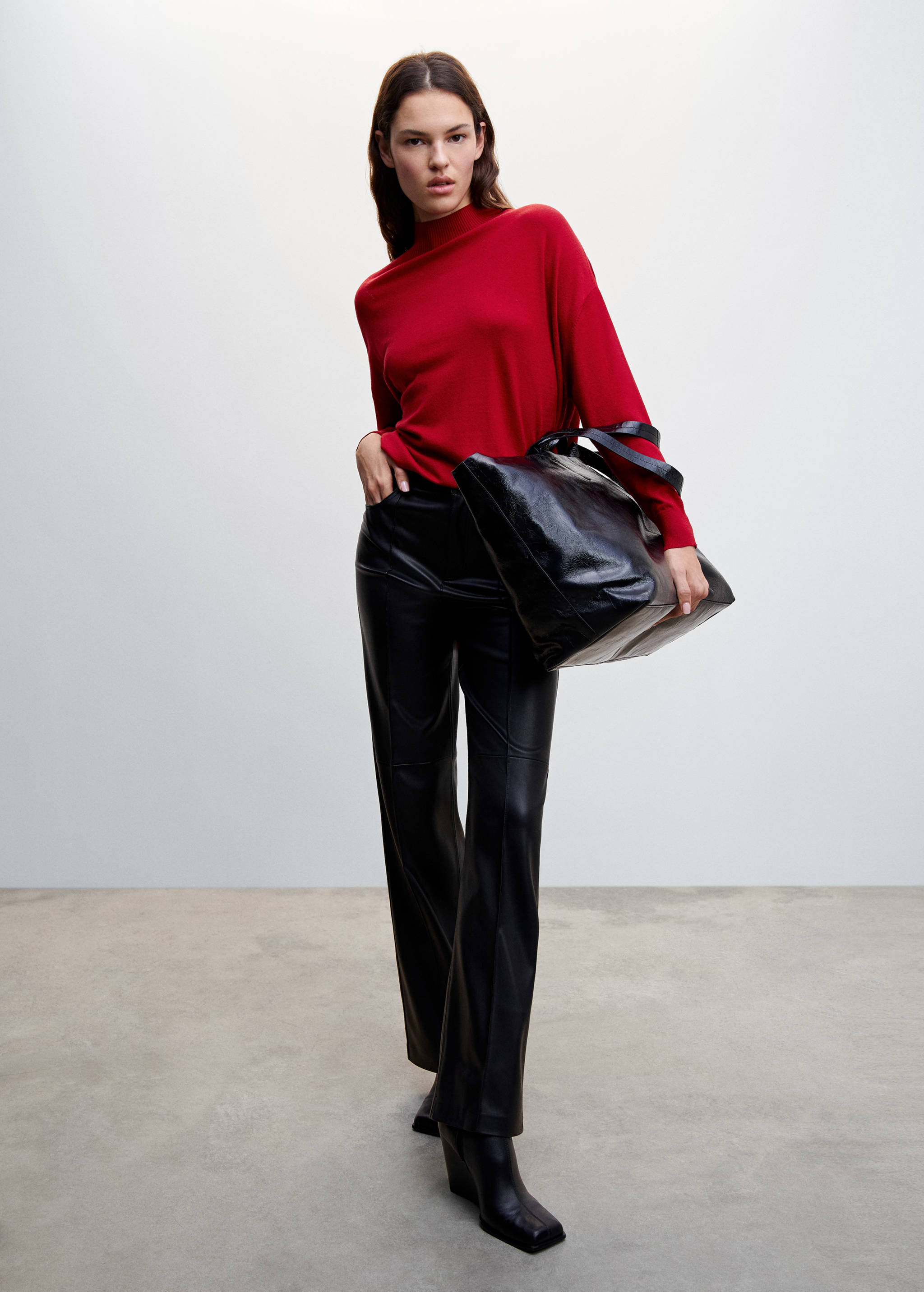 侧面开叉毛衣 - null