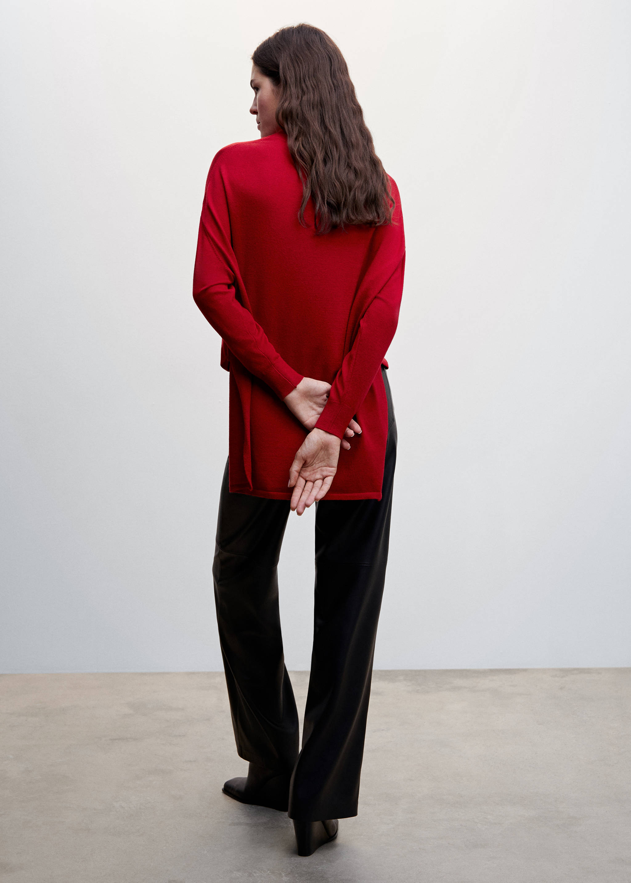 侧面开叉毛衣 - null