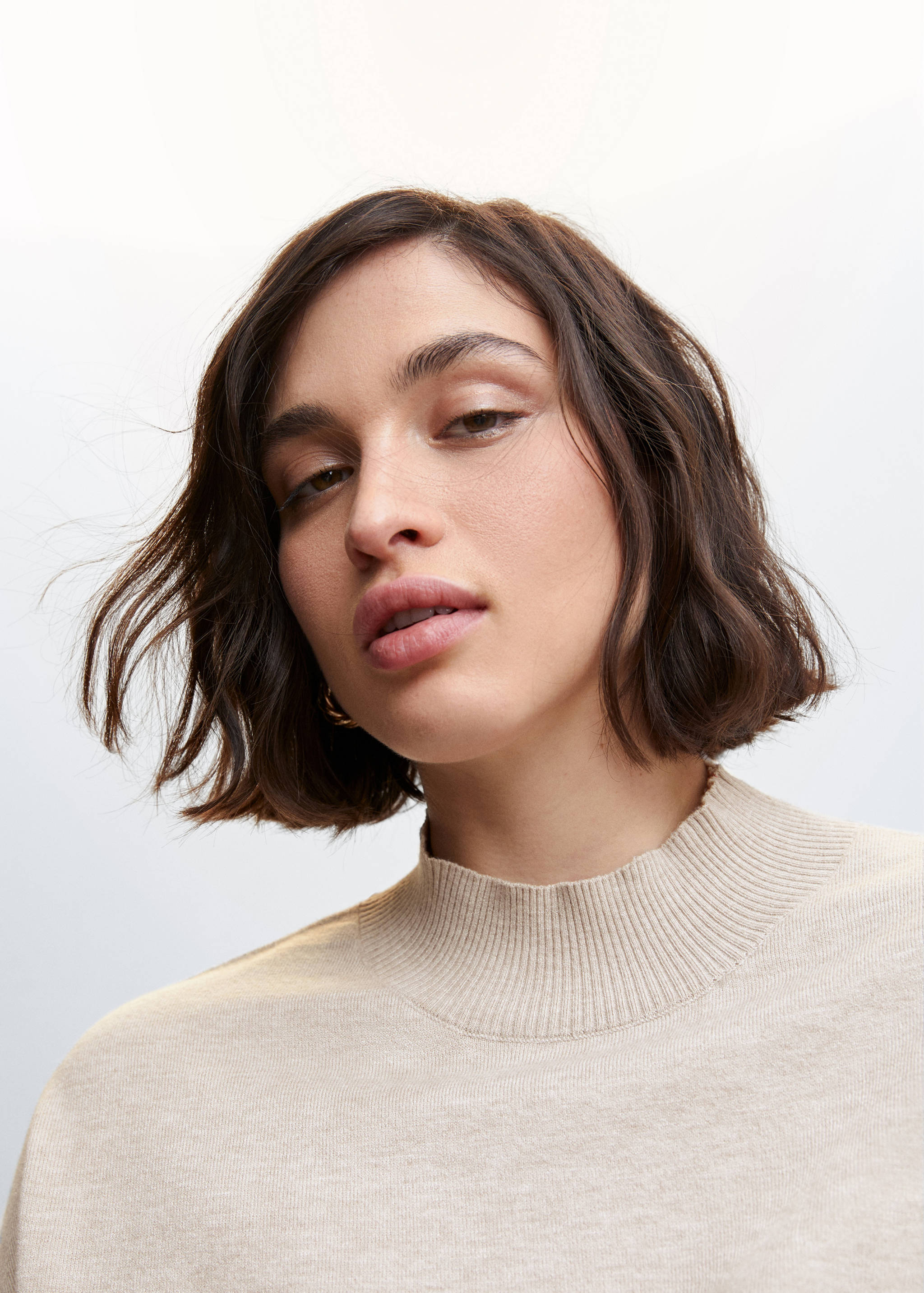 侧面开叉毛衣 - null