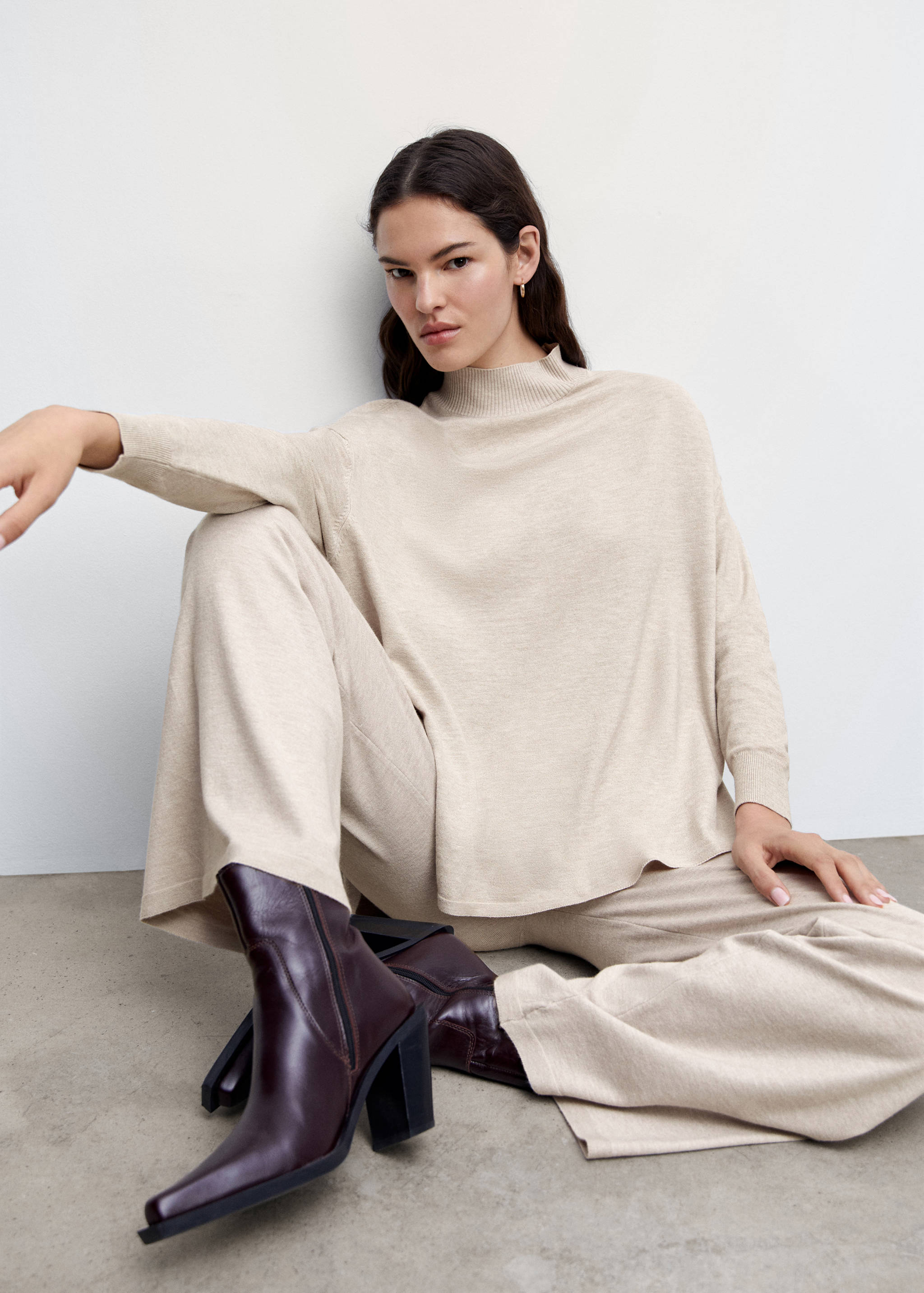 侧面开叉毛衣 - null