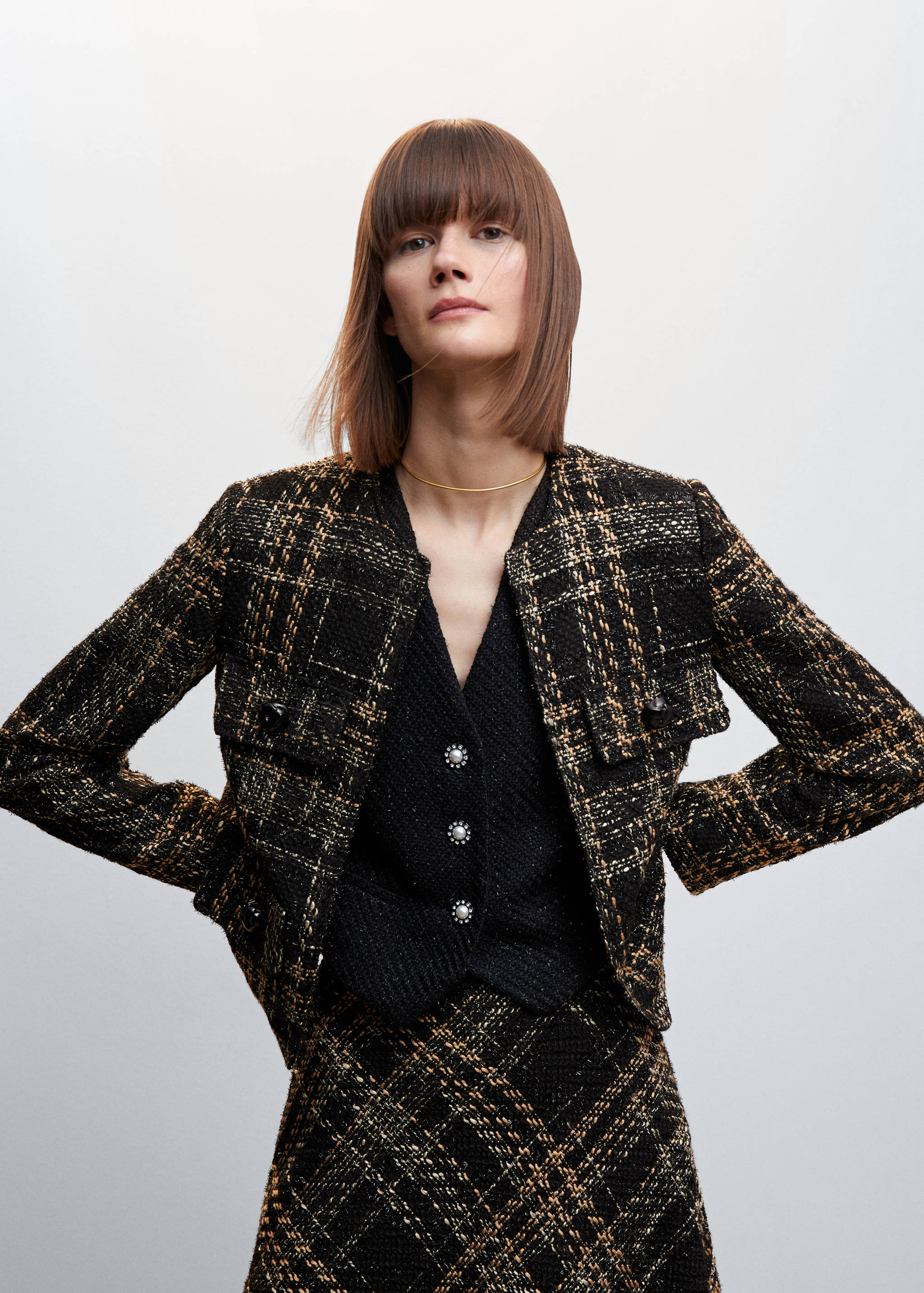 Tweed jacket with pockets - Medium plane