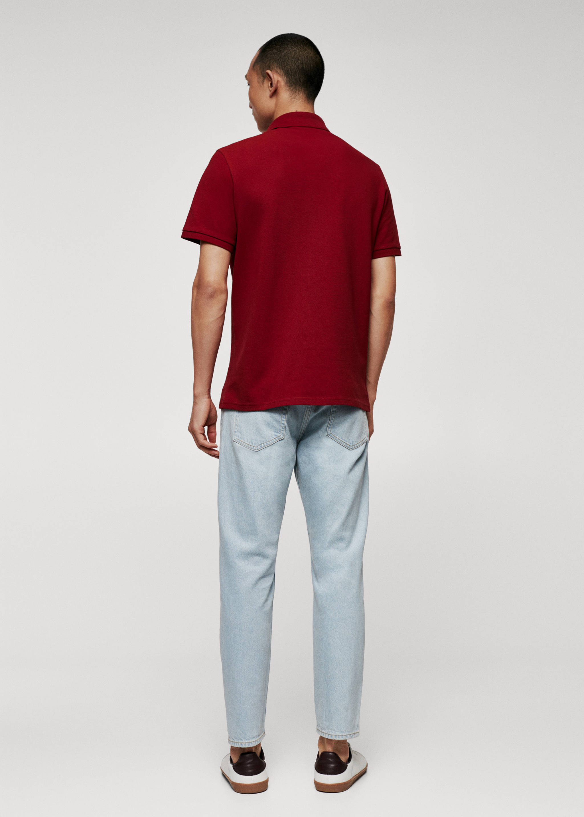 Хлопковое поло с вышивкой - Обратная сторона изделия