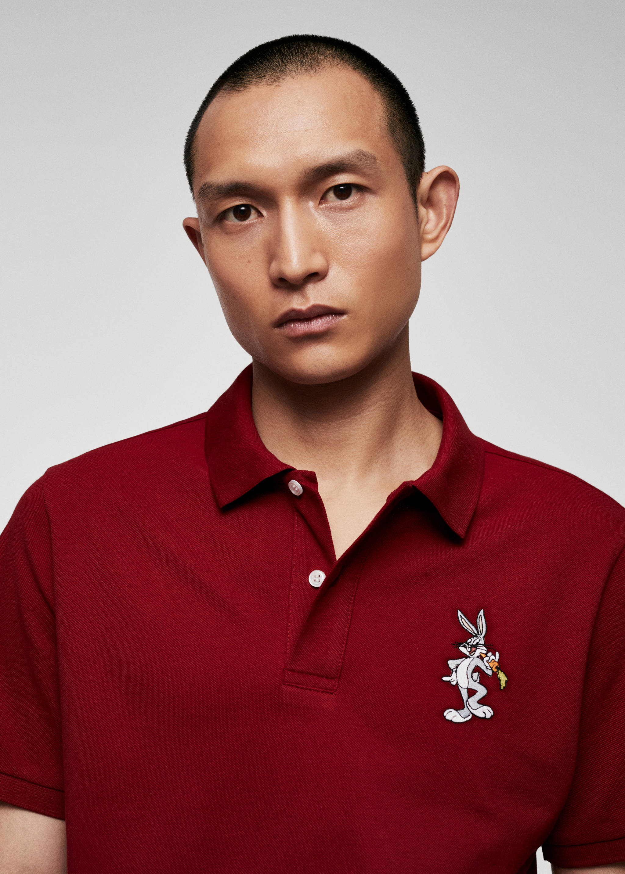 Хлопковое поло с вышивкой - Деталь изделия 1