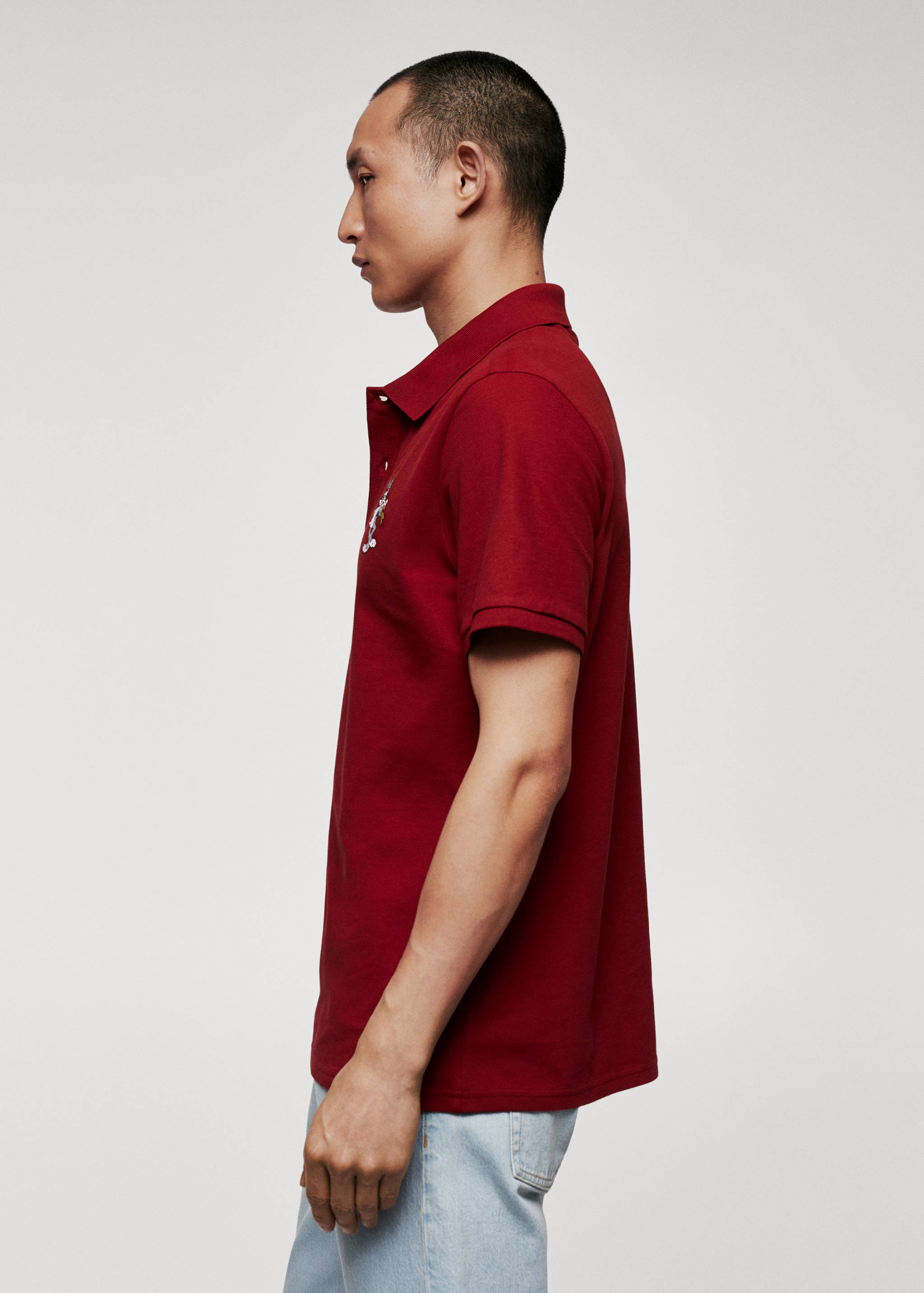 Хлопковое поло с вышивкой - Деталь изделия 6