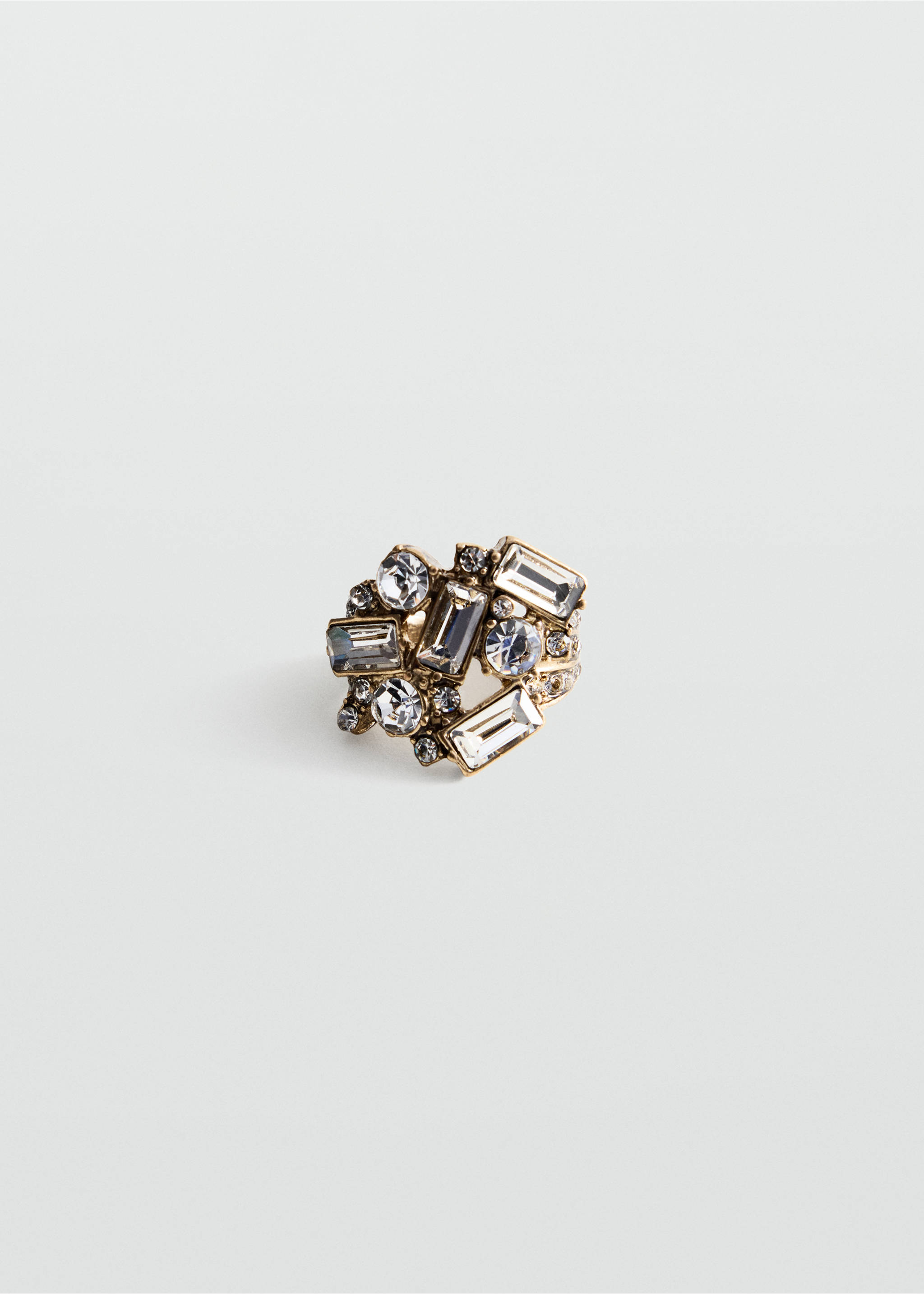 Faceted crystal ring - Article without model, Gold. Ref: 47061387-00.