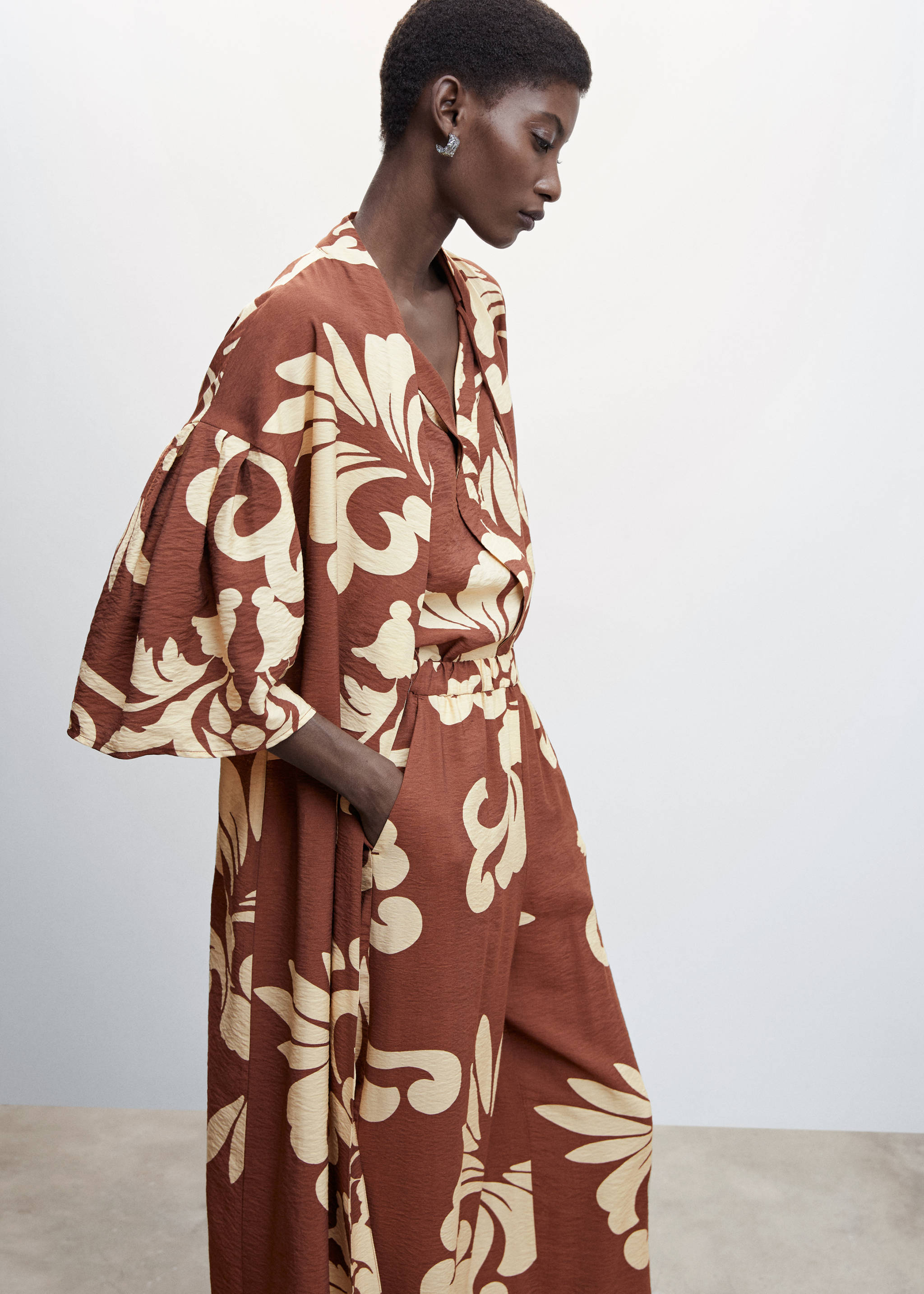 Flowy printed kaftan - Medium plane