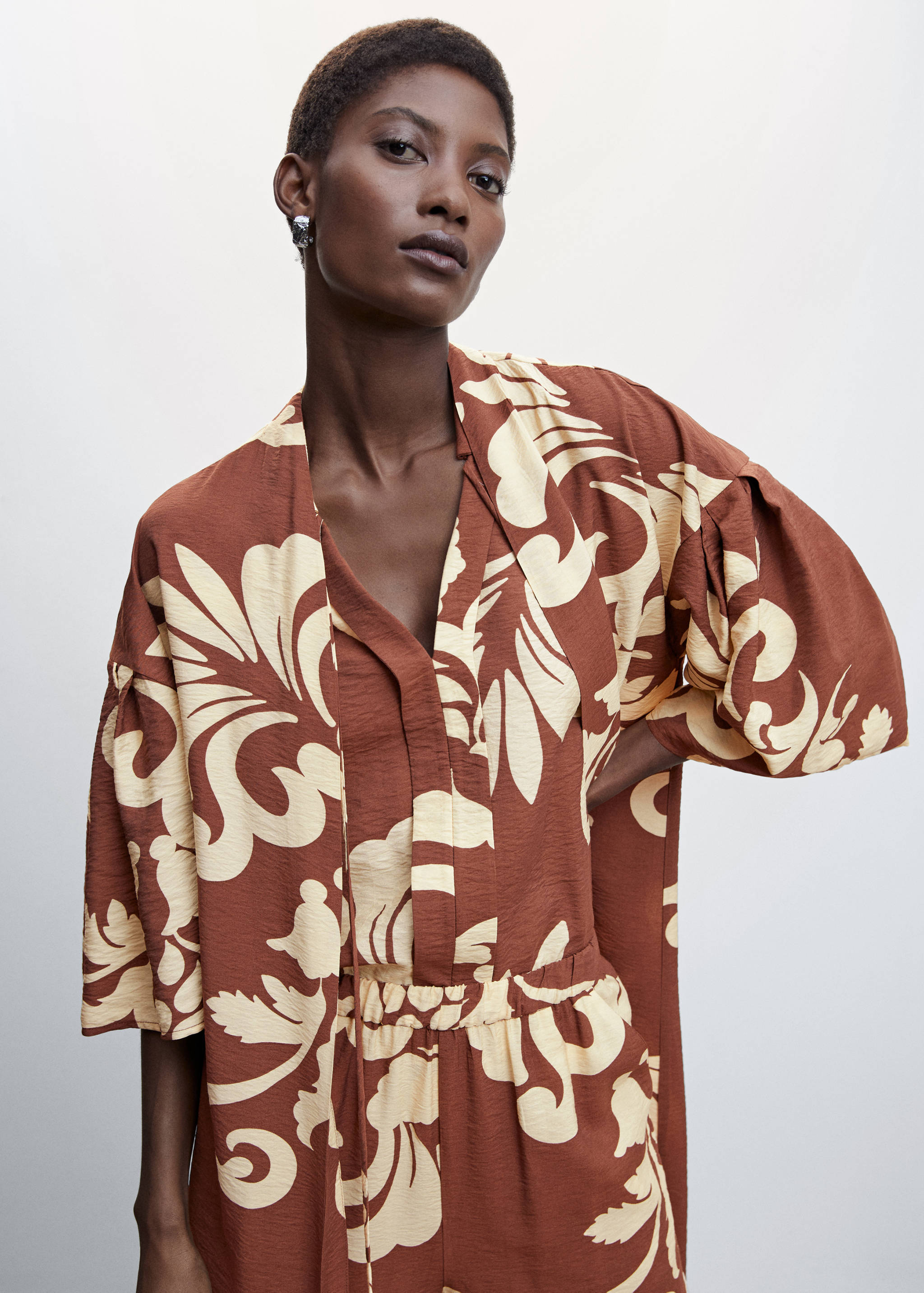 Flowy printed kaftan - Details of the article 1