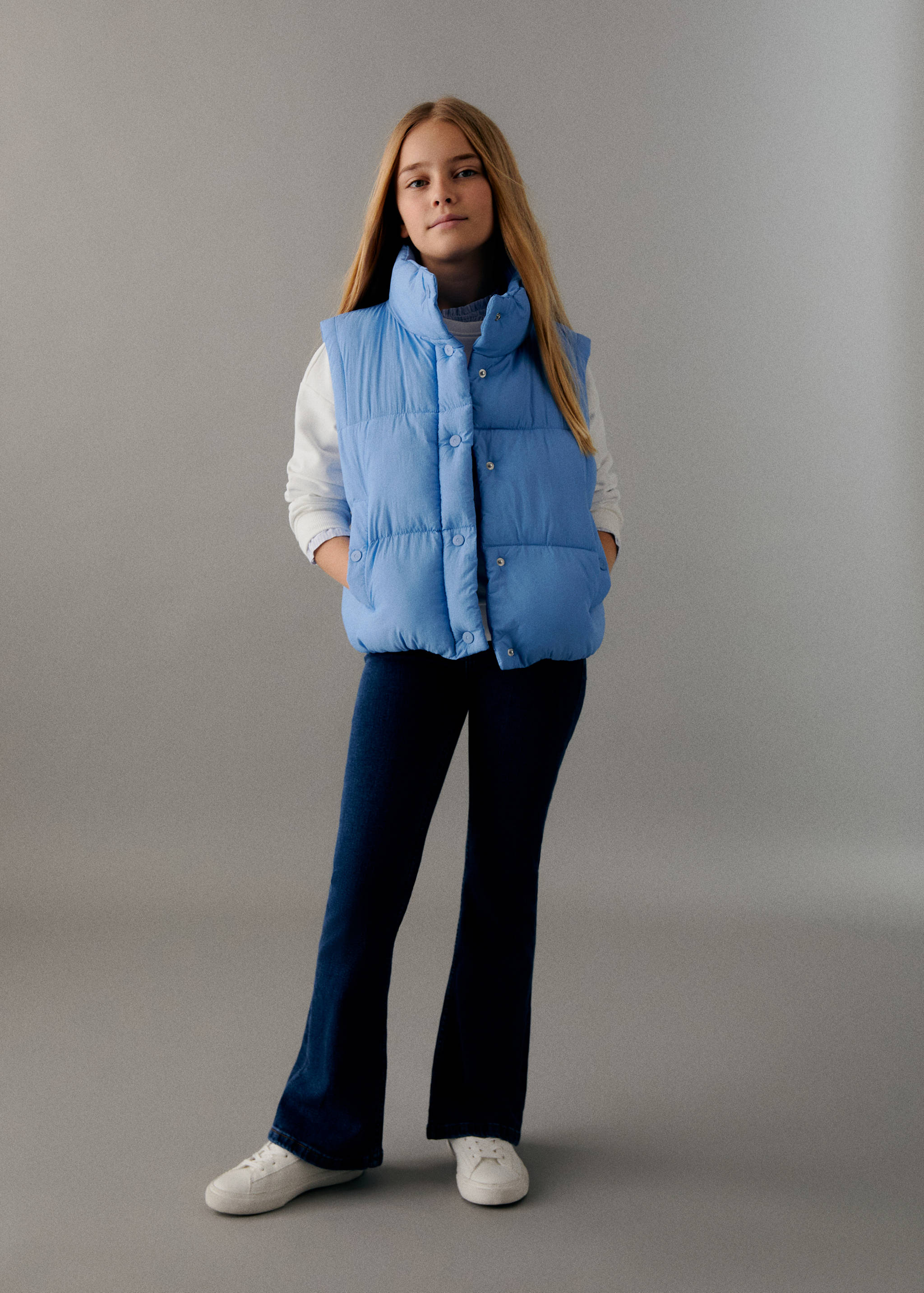 Gilet matelassé boutons - Plan général