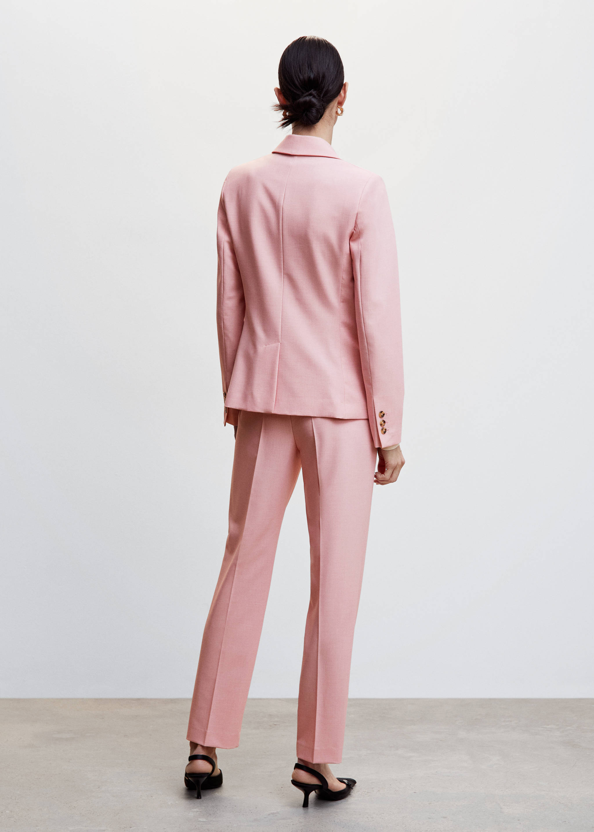 尖翻领西装外套 - null