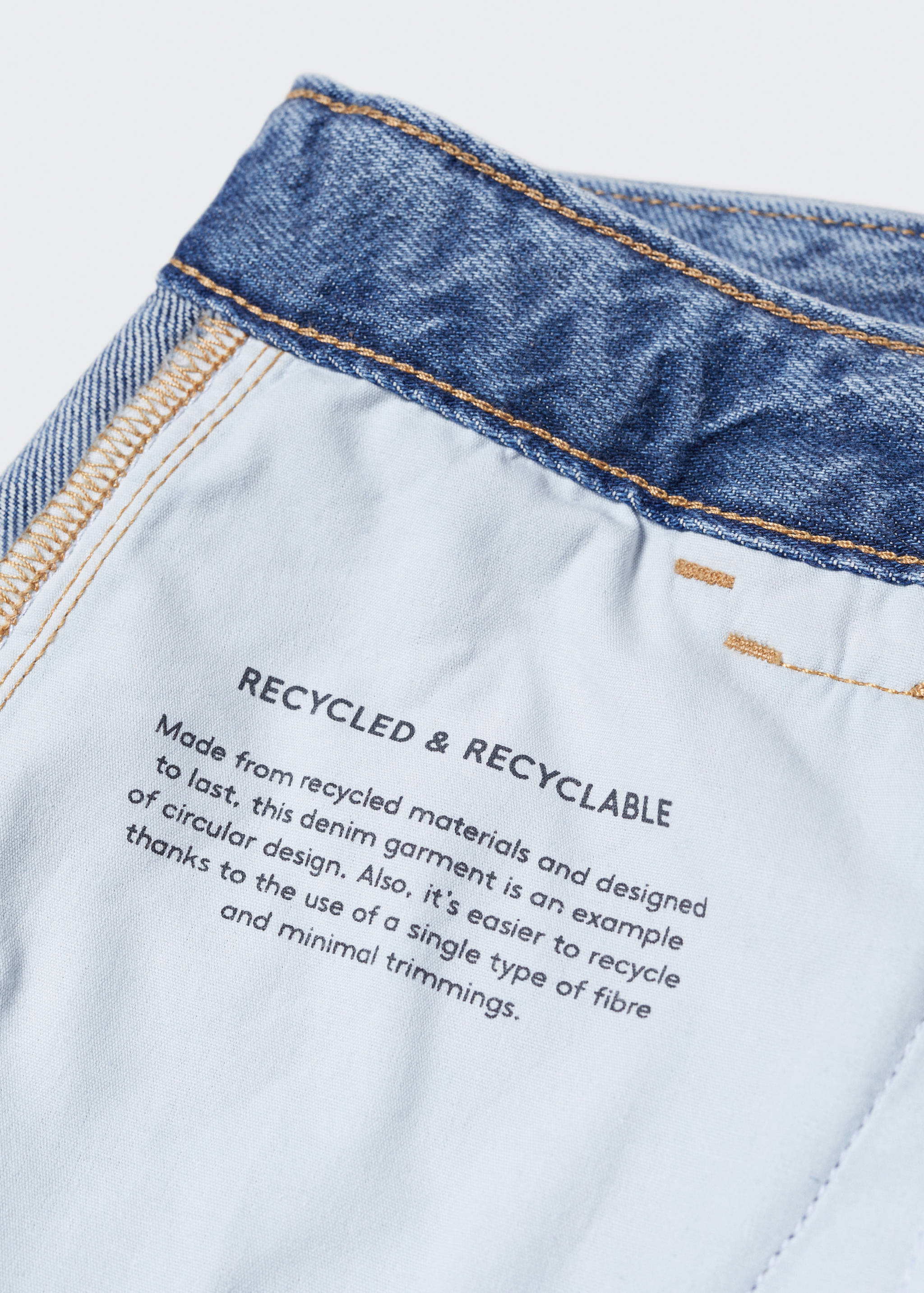 多口袋工装牛仔裤 - null